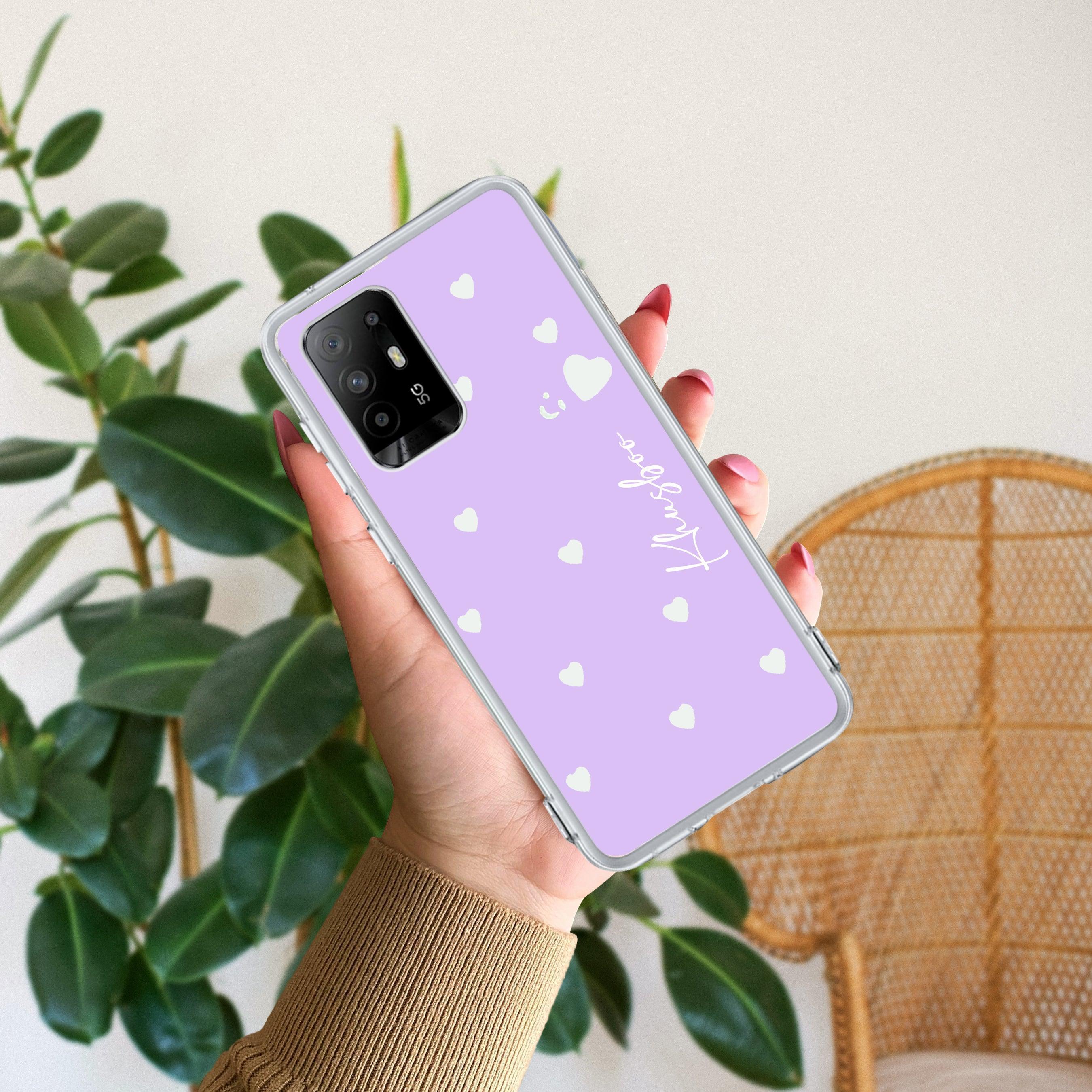 Be Loved Customize Anti Yellow Case Purple For Oppo F19 Pro Plus
