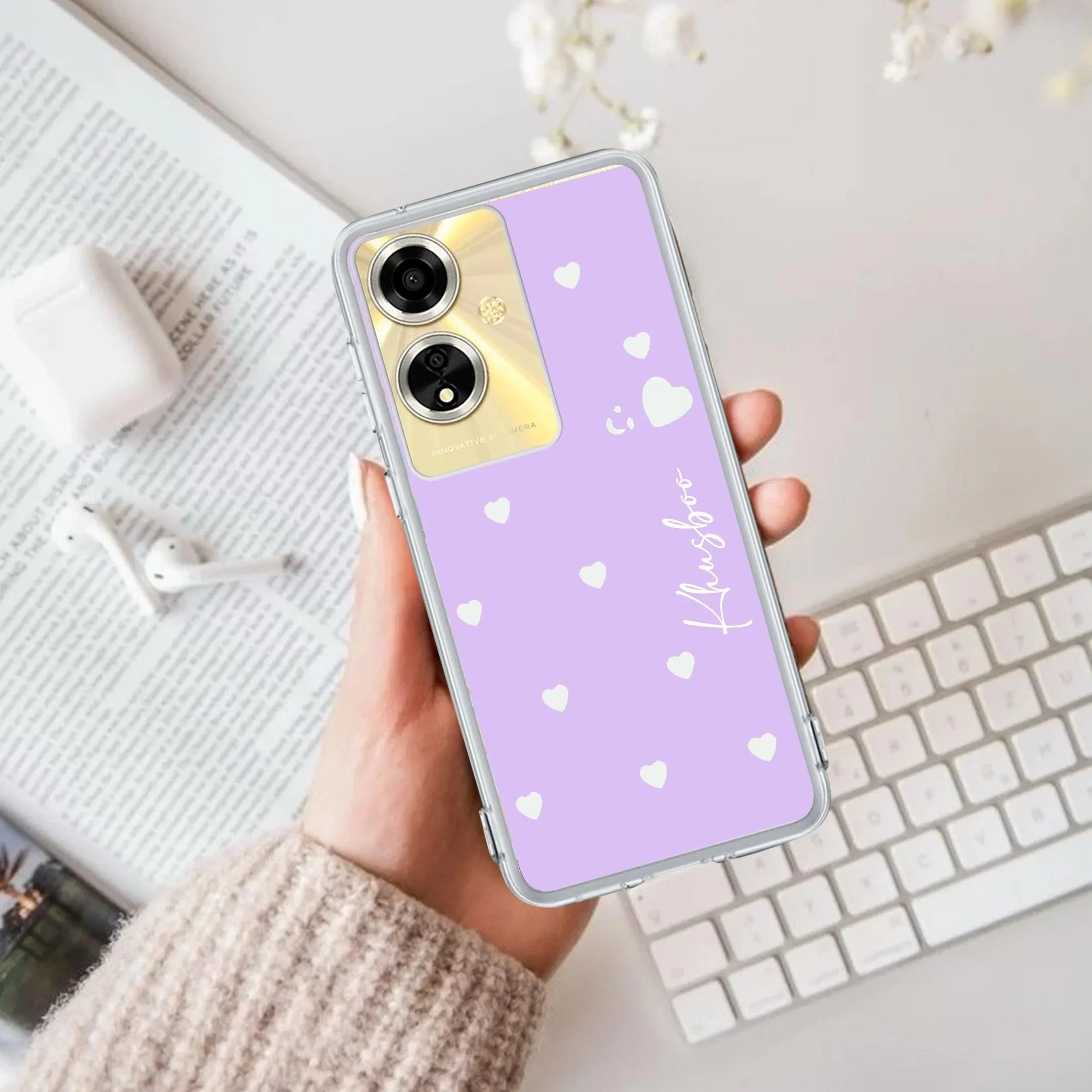 Be Loved Customize Anti Yellow Case Purple For Oppo A59 5G