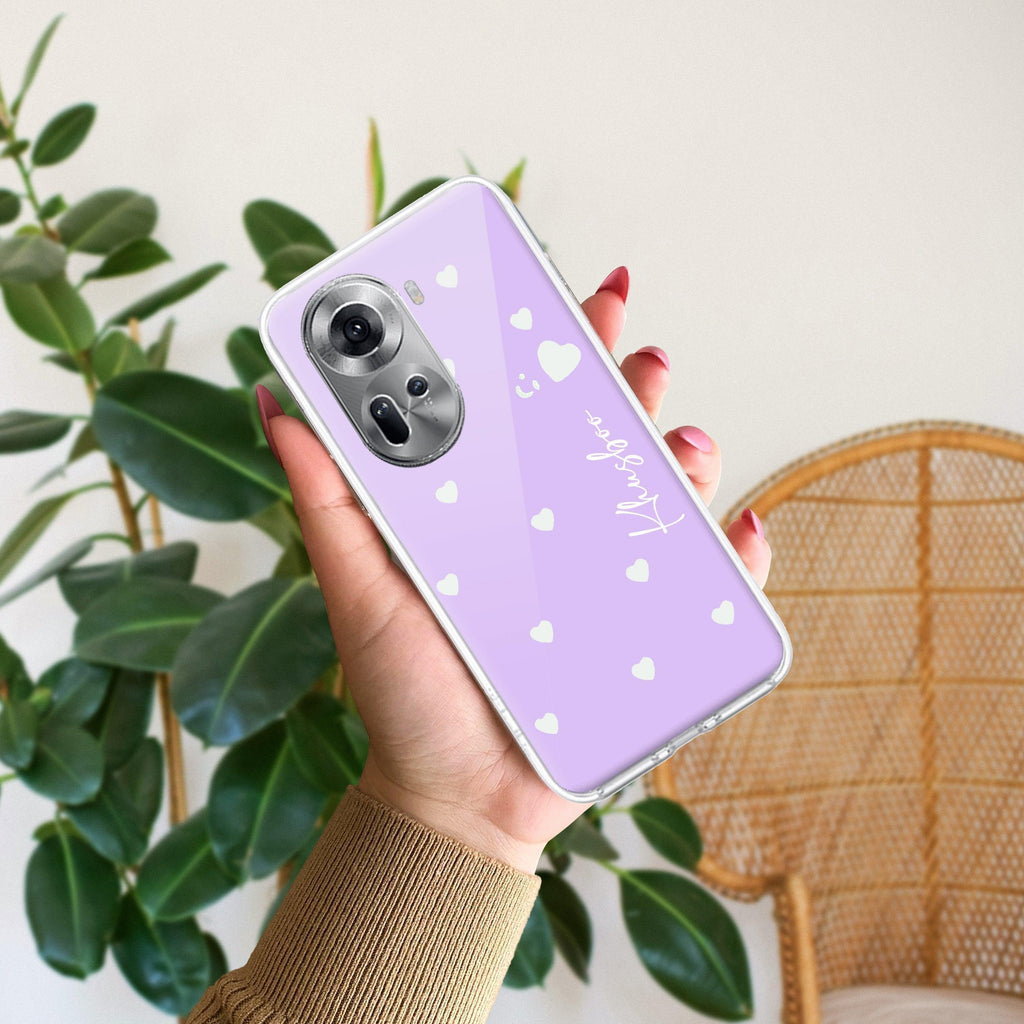 Be Loved Customize Anti Yellow Case Purple For Oppo Reno 11 5G