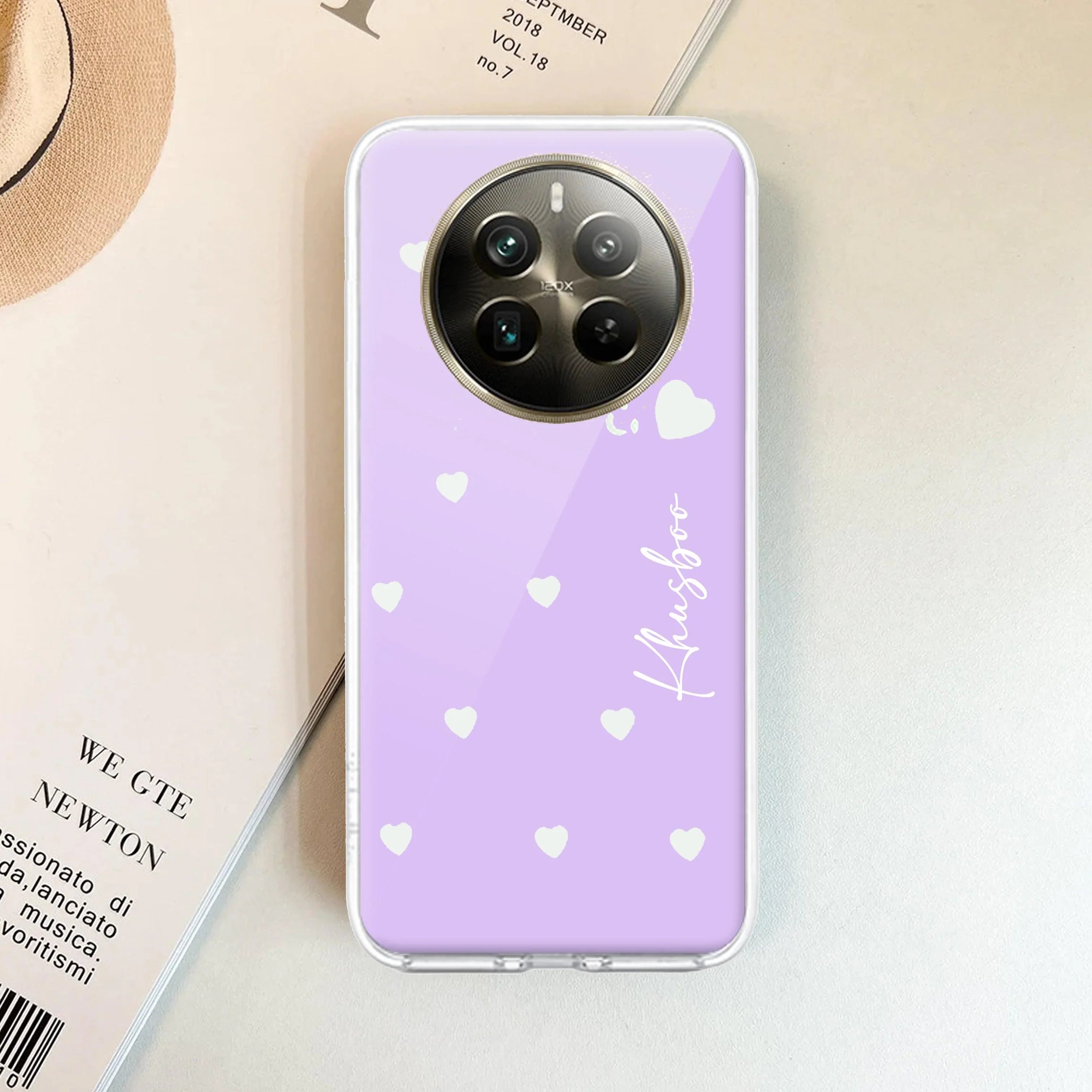 Be Loved Customize Transparent Silicon Case Purple For Realme 10 Pro 5G