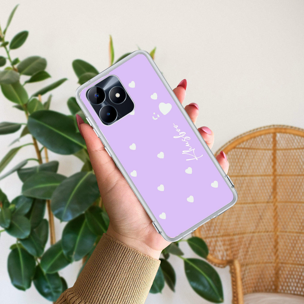 Be Loved Customize Anti Yelllow Case Purple For Realme C53