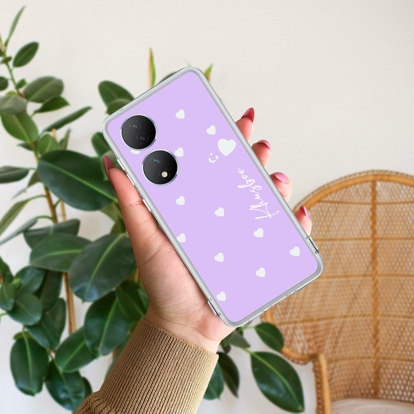 Be Loved Customize Transparent Silicon Case Purple For Vivo