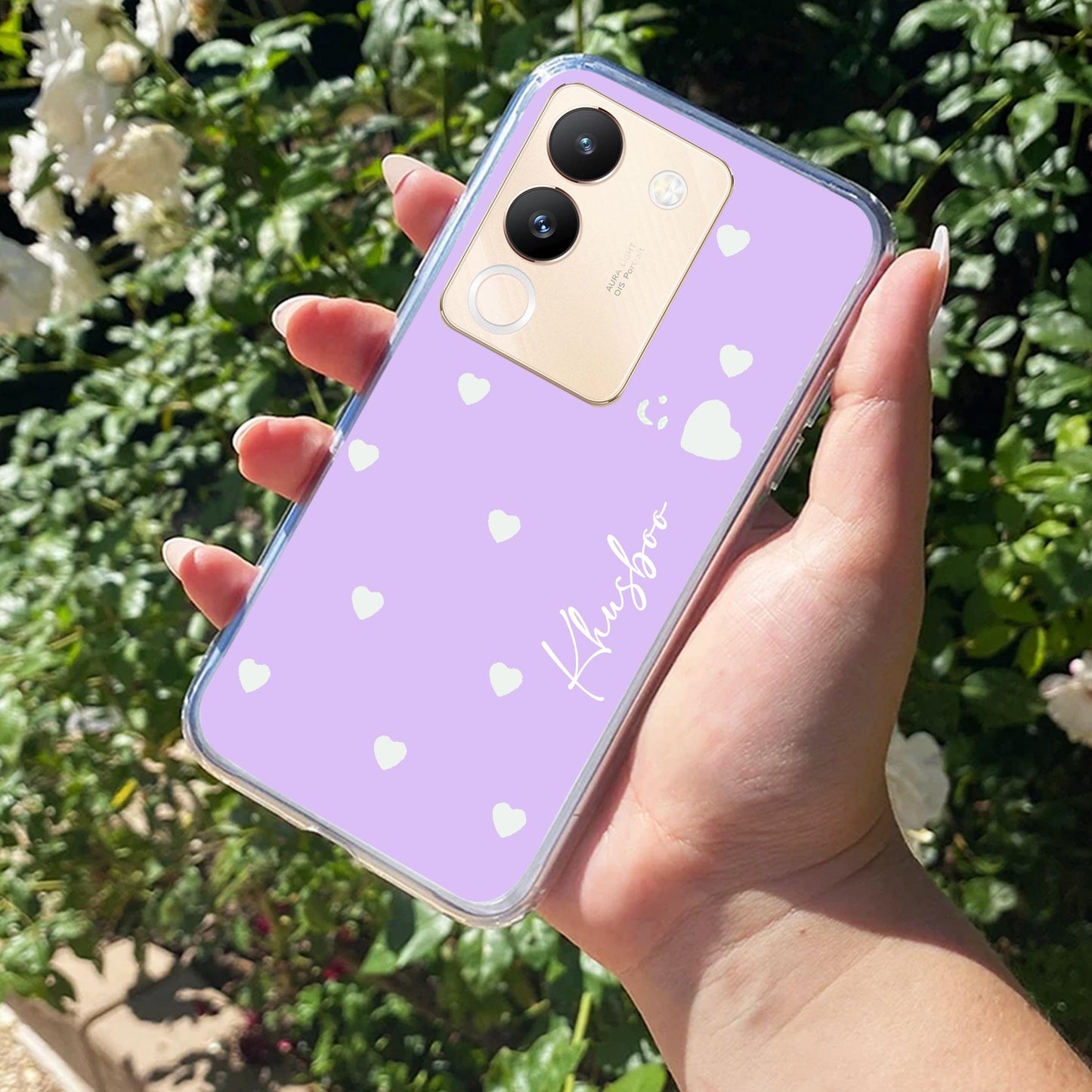 Be Loved Customize Transparent Silicon Case Purple For Vivo