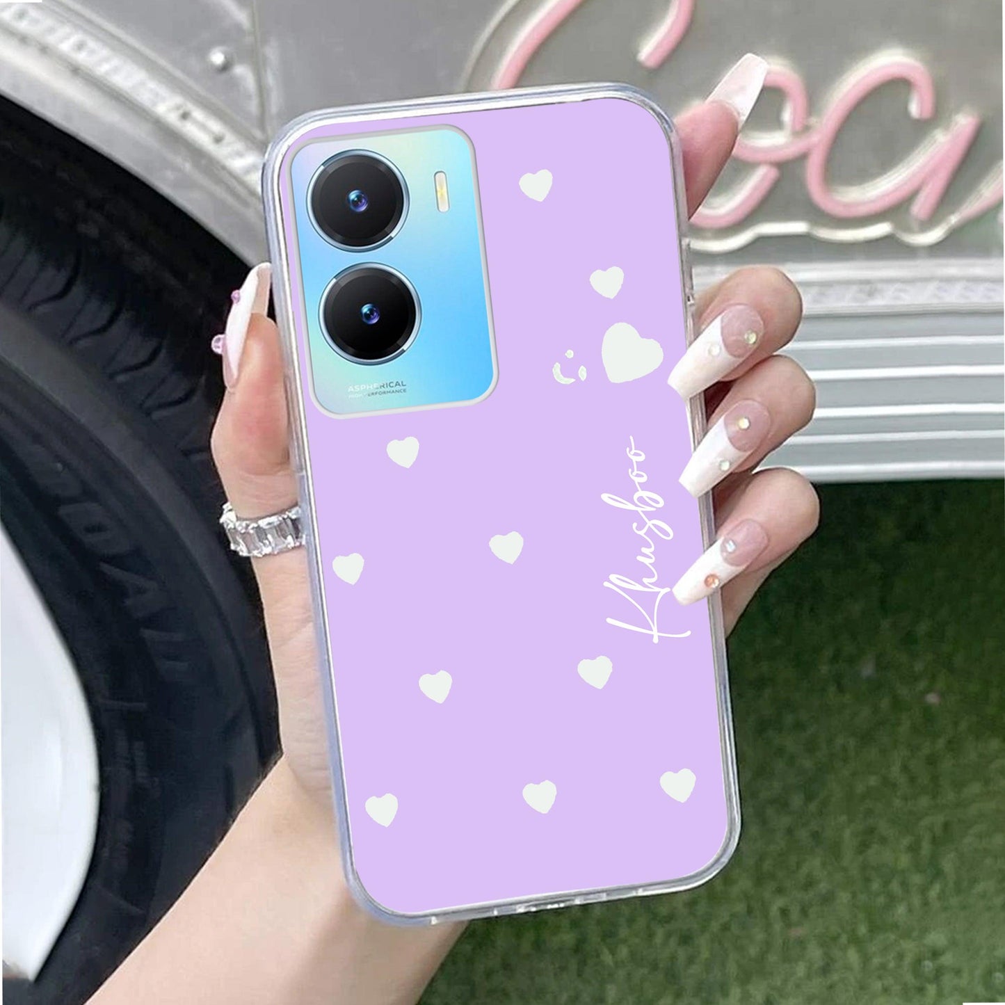 Be Loved Customize Transparent Silicon Case Purple For Vivo