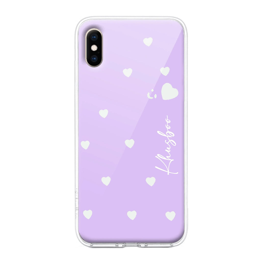 Be Loved Customize Transparent Silicon Case Purple For iPhone 13 Mini
