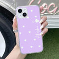 Be Loved Customize Transparent Silicon Case Purple For iPhone 13