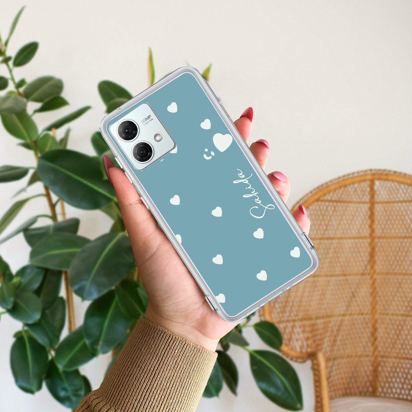 Be Loved Customize Transparent Silicon Case Sky Blue For Motorola - ShopOnCliQ