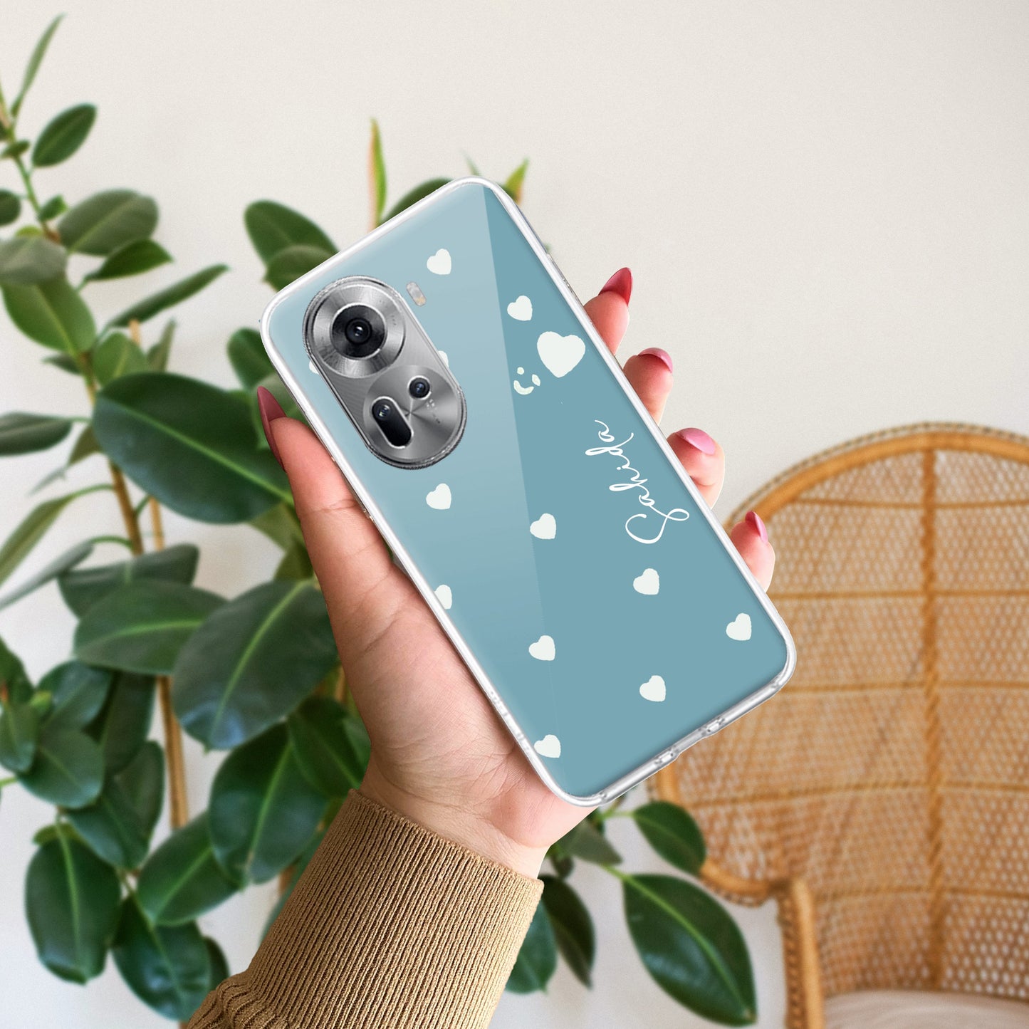 Be Loved Customize Transparent Silicon Case Sky Blue For Oppo ShopOnCliQ