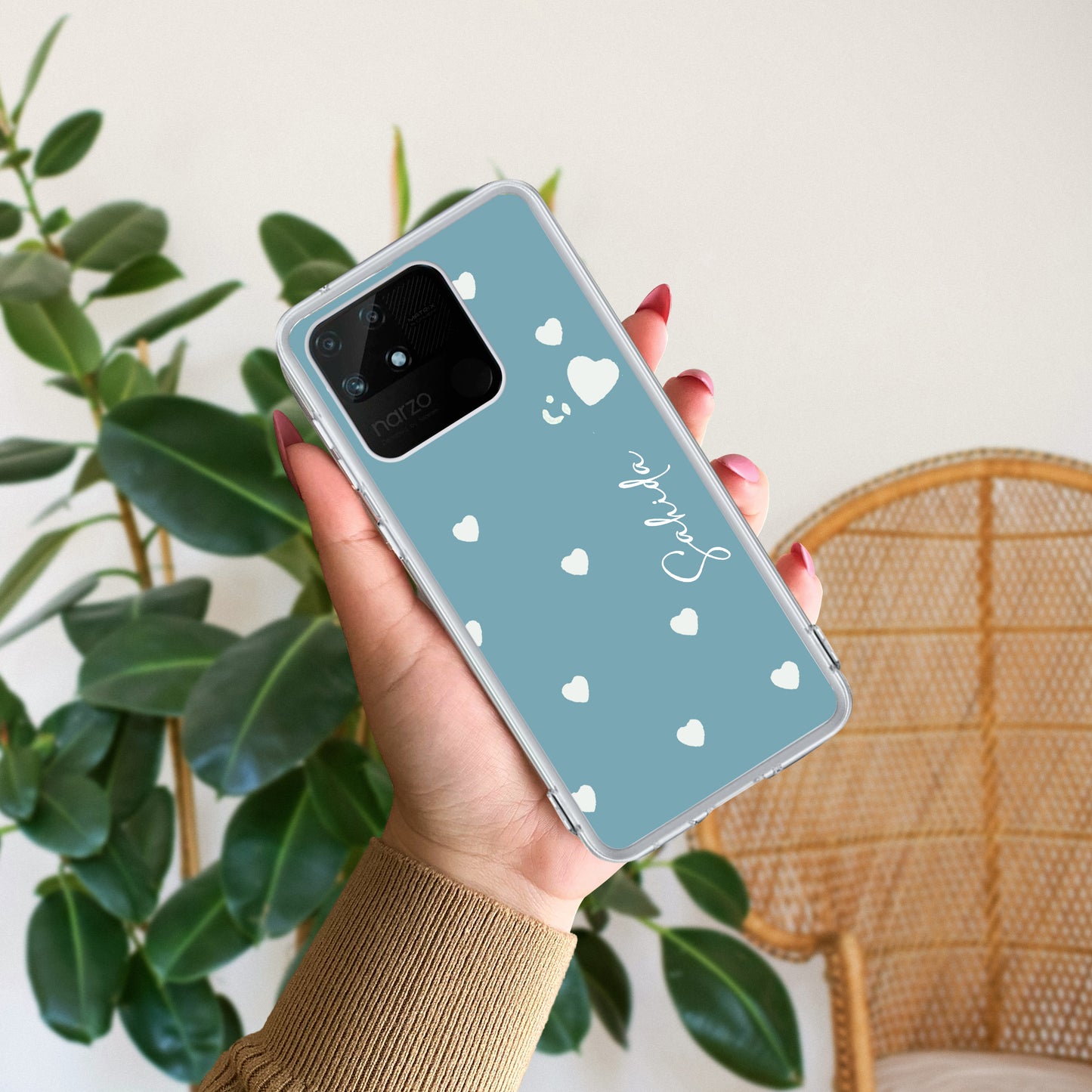 Be Loved Customize Transparent Silicon Case Sky Blue For Realme/Narzo ShopOnCliQ