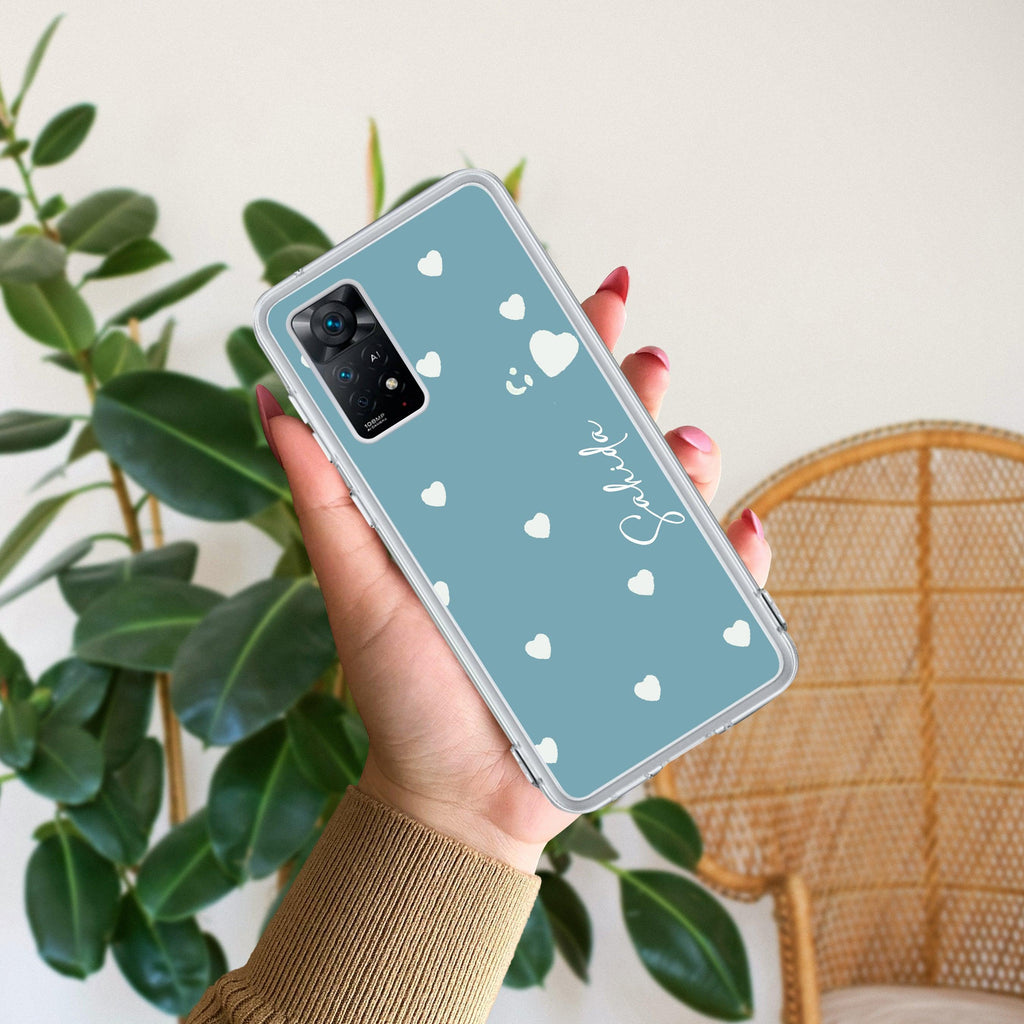 Be Loved Customize Transparent Silicon Case Sky Blue For Redmi Note 12 5G