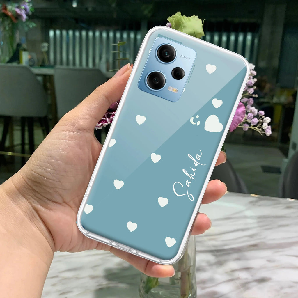 Be Loved Customize Transparent Silicon Case Sky Blue For Redmi Note 14 5G