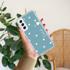 Be Loved Customize Transparent Silicon Case Sky Blue For Samsung Galaxy F62