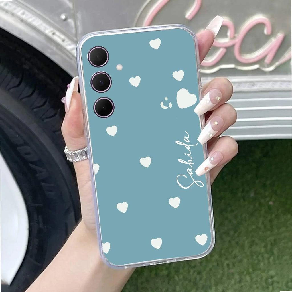 Be Loved Customize Transparent Silicon Case Sky Blue For Samsung Galaxy M33