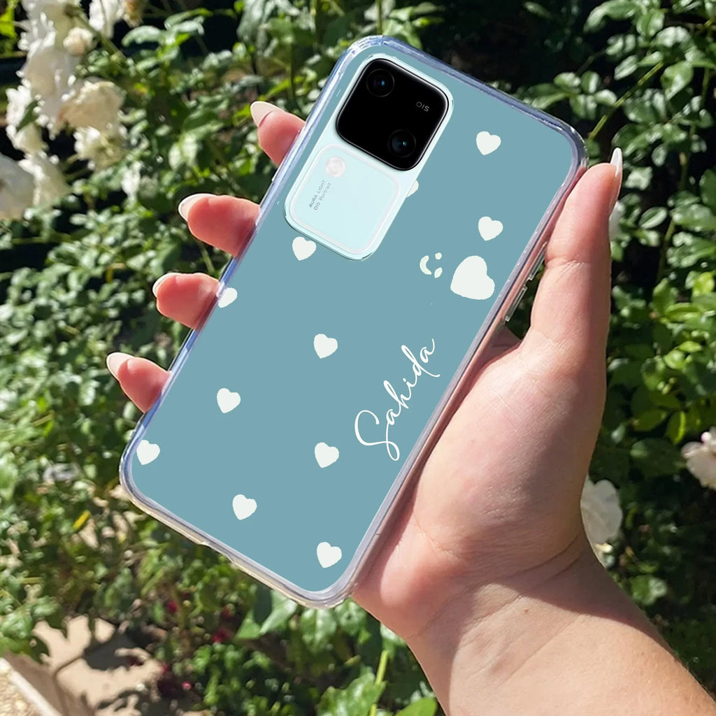 Be Loved Customize Transparent Silicon Case Sky Blue For Vivo Y75 4G