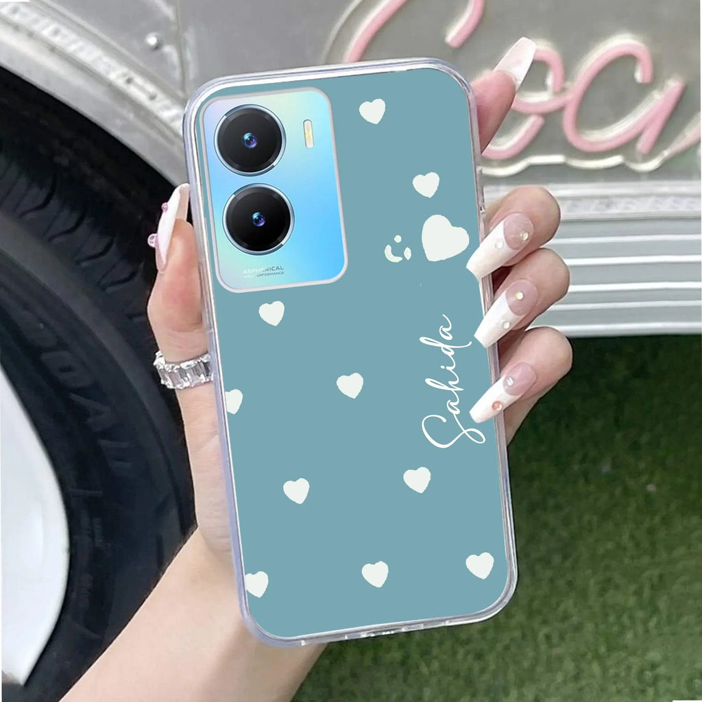 Be Loved Customize Transparent Silicon Case Sky Blue For Vivo Y16