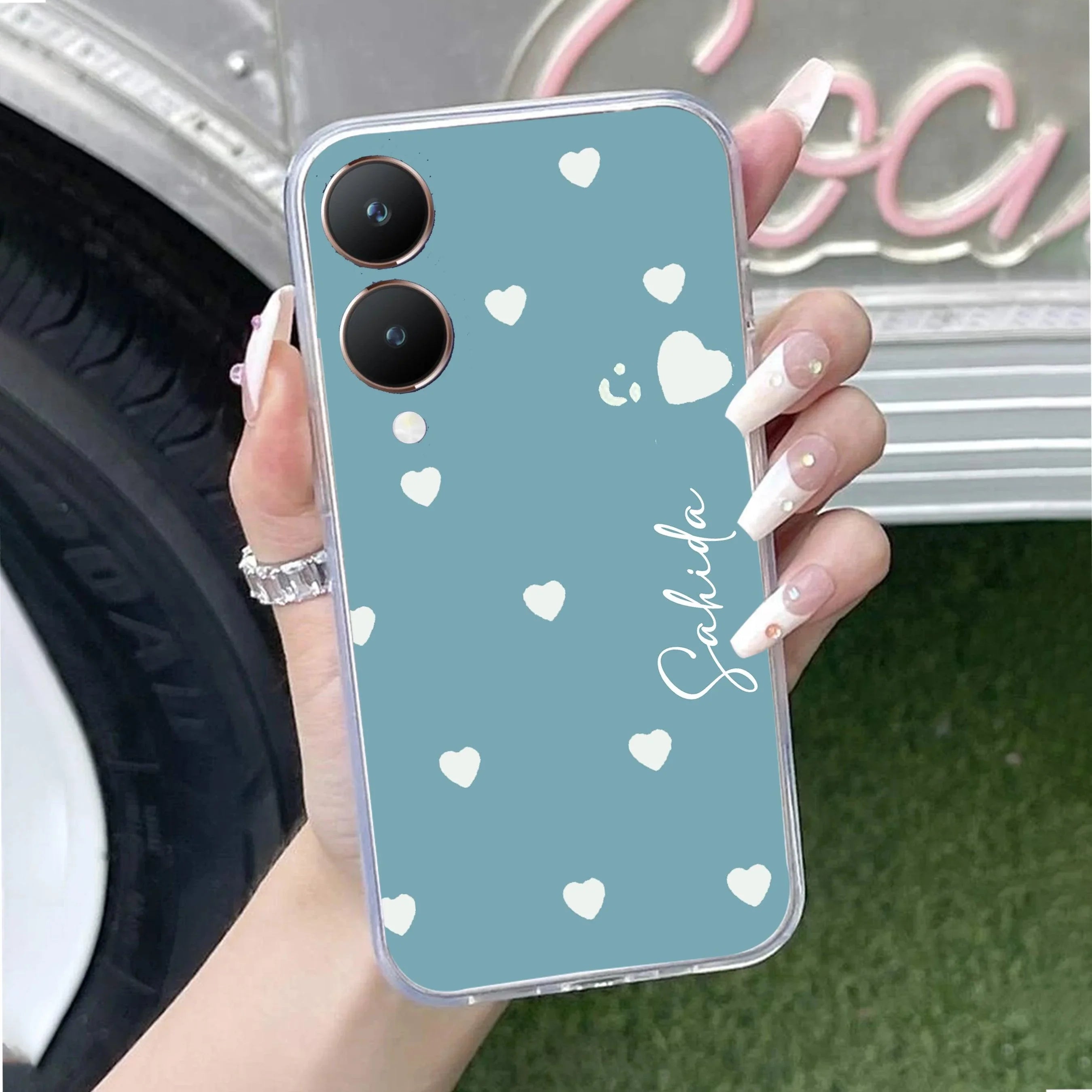 Be Loved Customize Transparent Silicon Case Sky Blue For Vivo - ShopOnCliQ