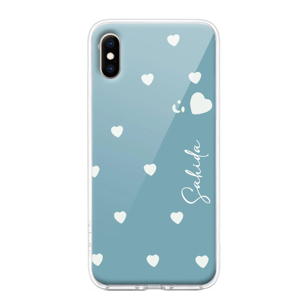 Be Loved Customize Transparent Silicon Case Sky Blue For iPhone