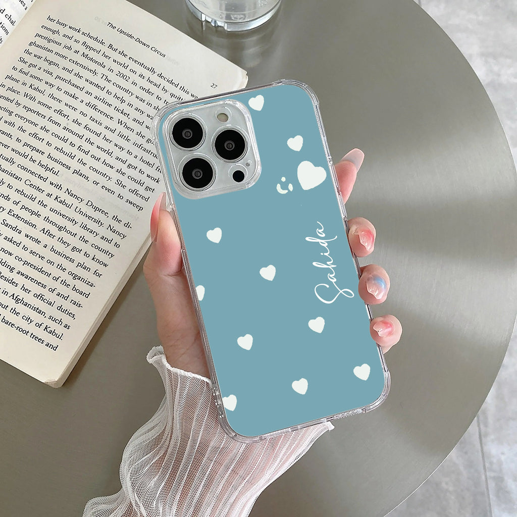 Be Loved Customize Transparent Silicon Case Sky Blue For iPhone 11 Pro