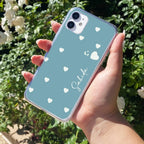 Be Loved Customize Transparent Silicon Case Sky Blue For iPhone 13 Pro Max