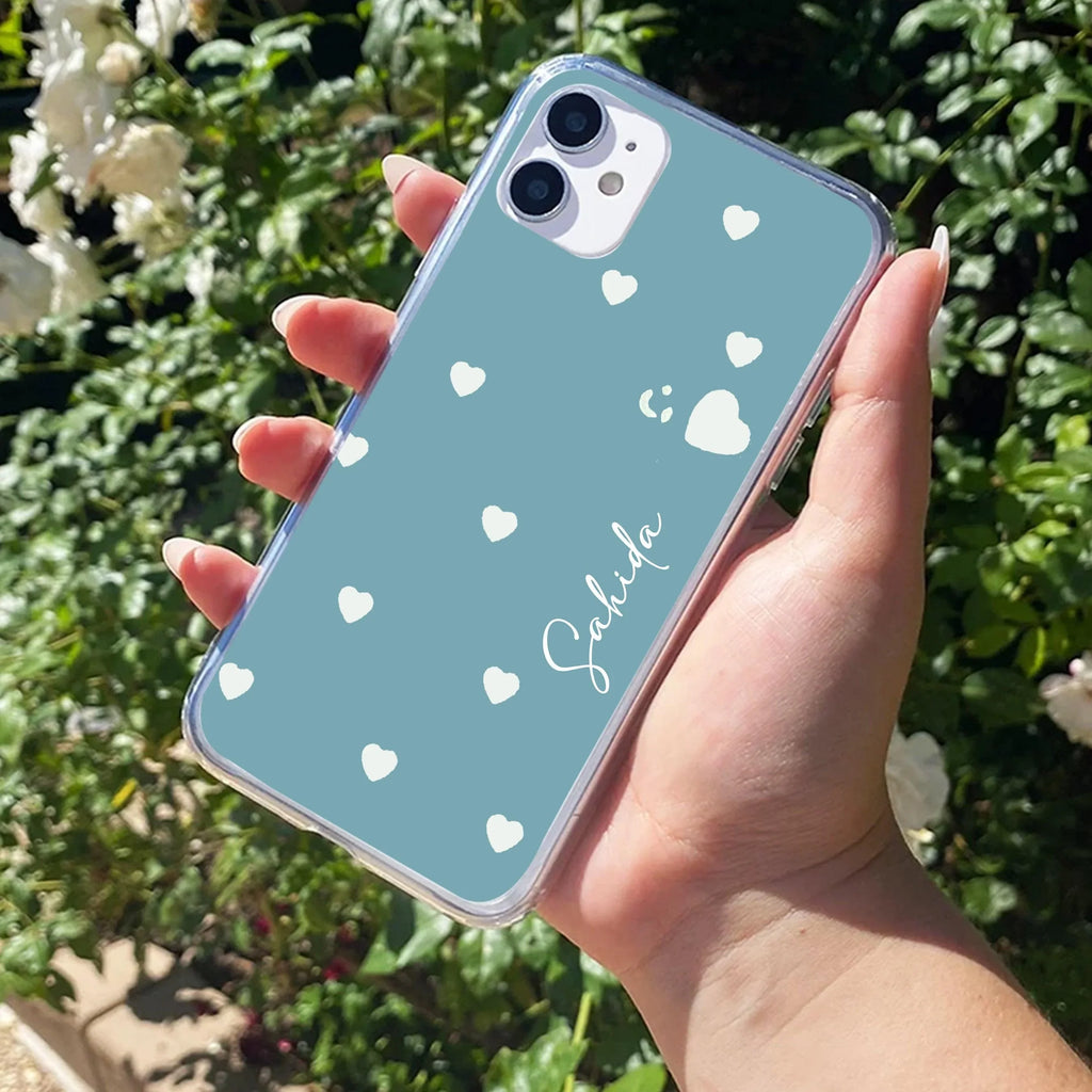 Be Loved Customize Transparent Silicon Case Sky Blue For iPhone 11