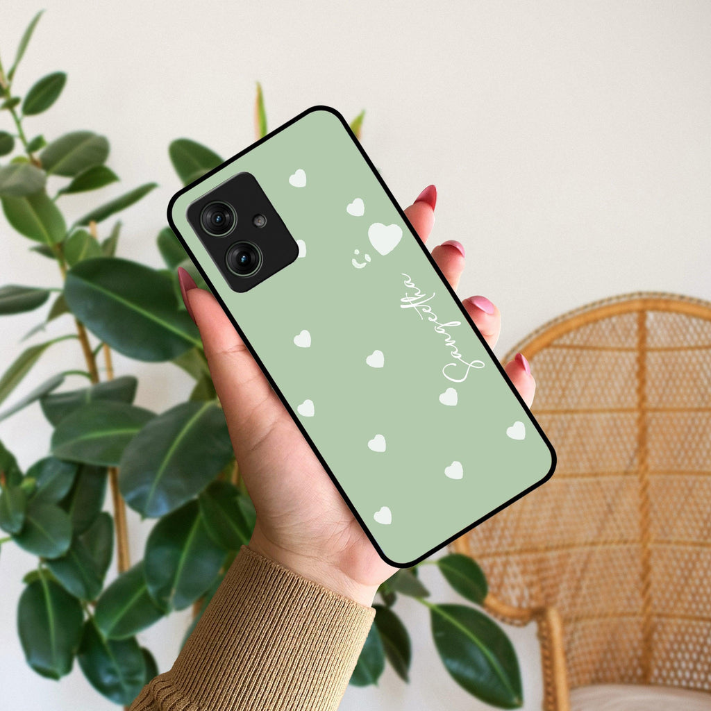 Be Loved Glossy Customised Metal Case Cover Mint Green For Motorola - ShopOnCliQ