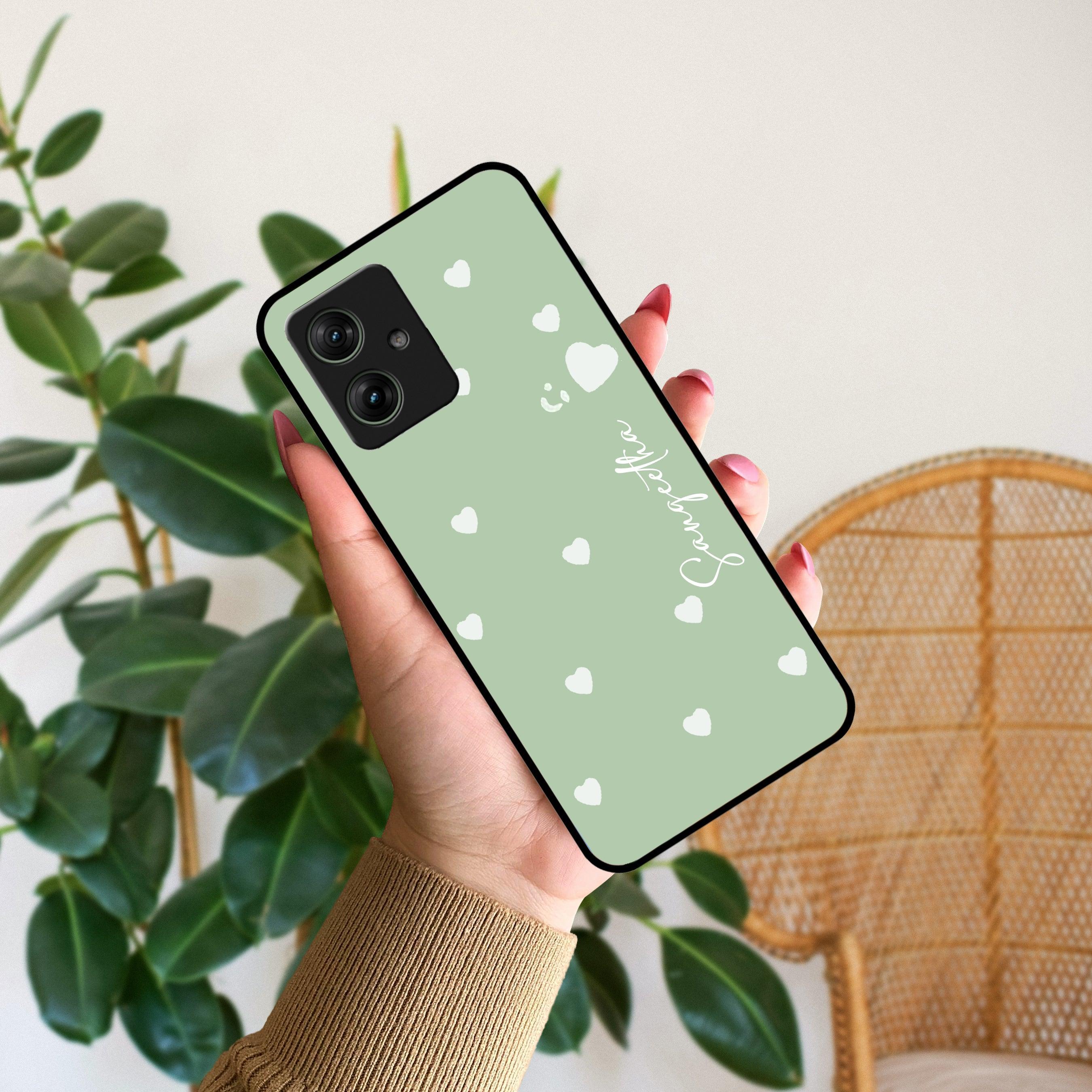 Be Loved Glossy Customised Metal Case Cover Mint Green For Motorola - ShopOnCliQ