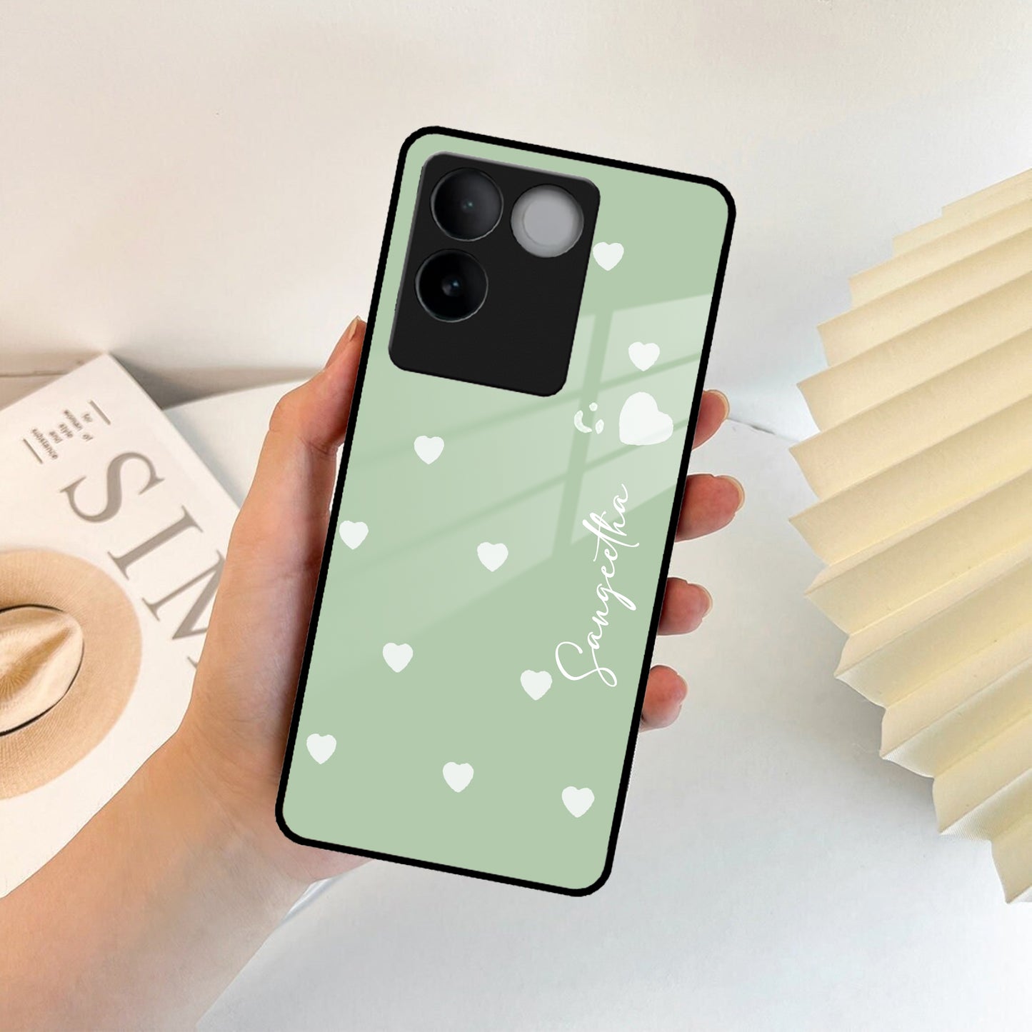 Be Loved Glossy Customised Metal Case Cover Mint Green For Vivo ShopOnCliQ