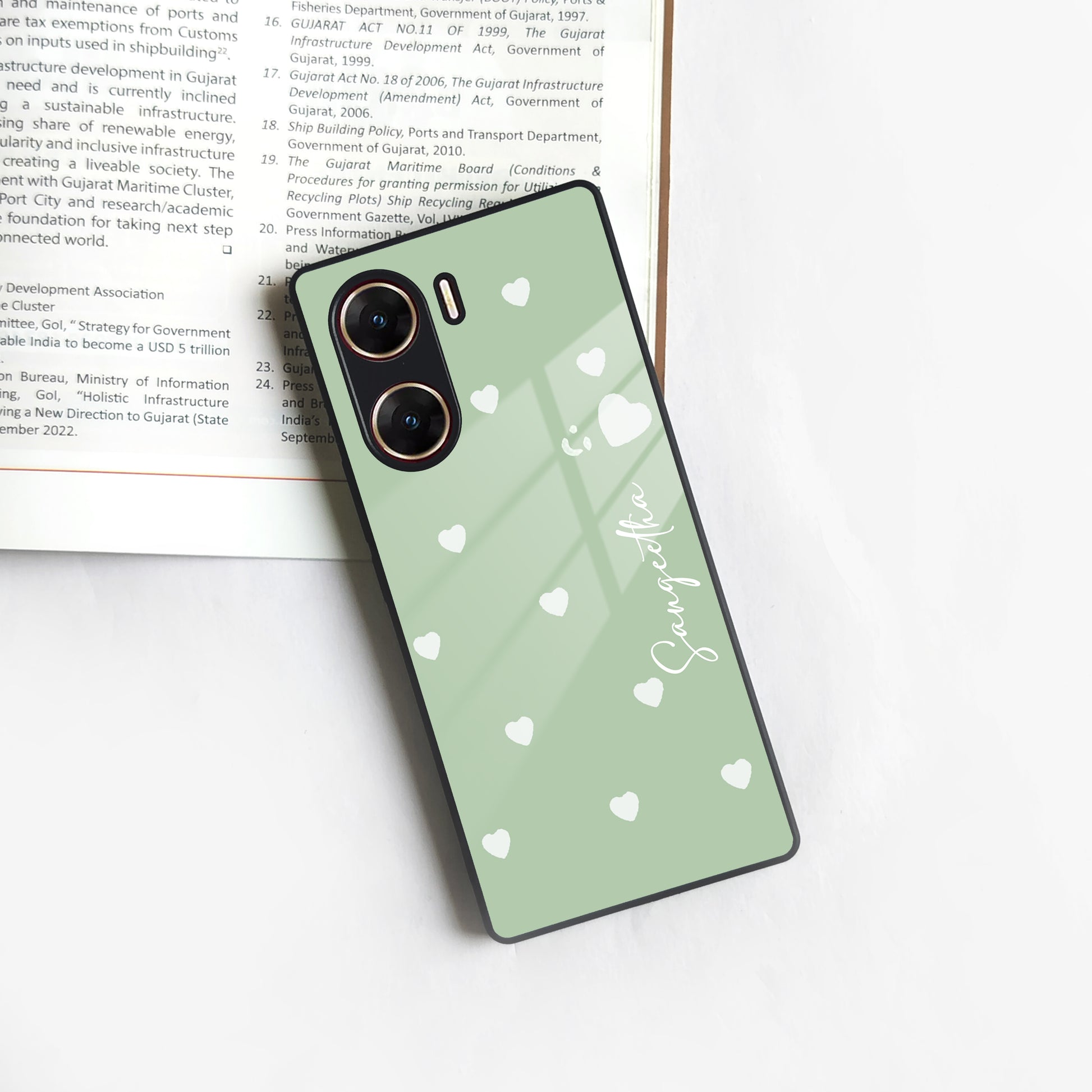 Be Loved Glossy Customized Metal Case Cover Mint Green For Vivo - ShopOnCliQ