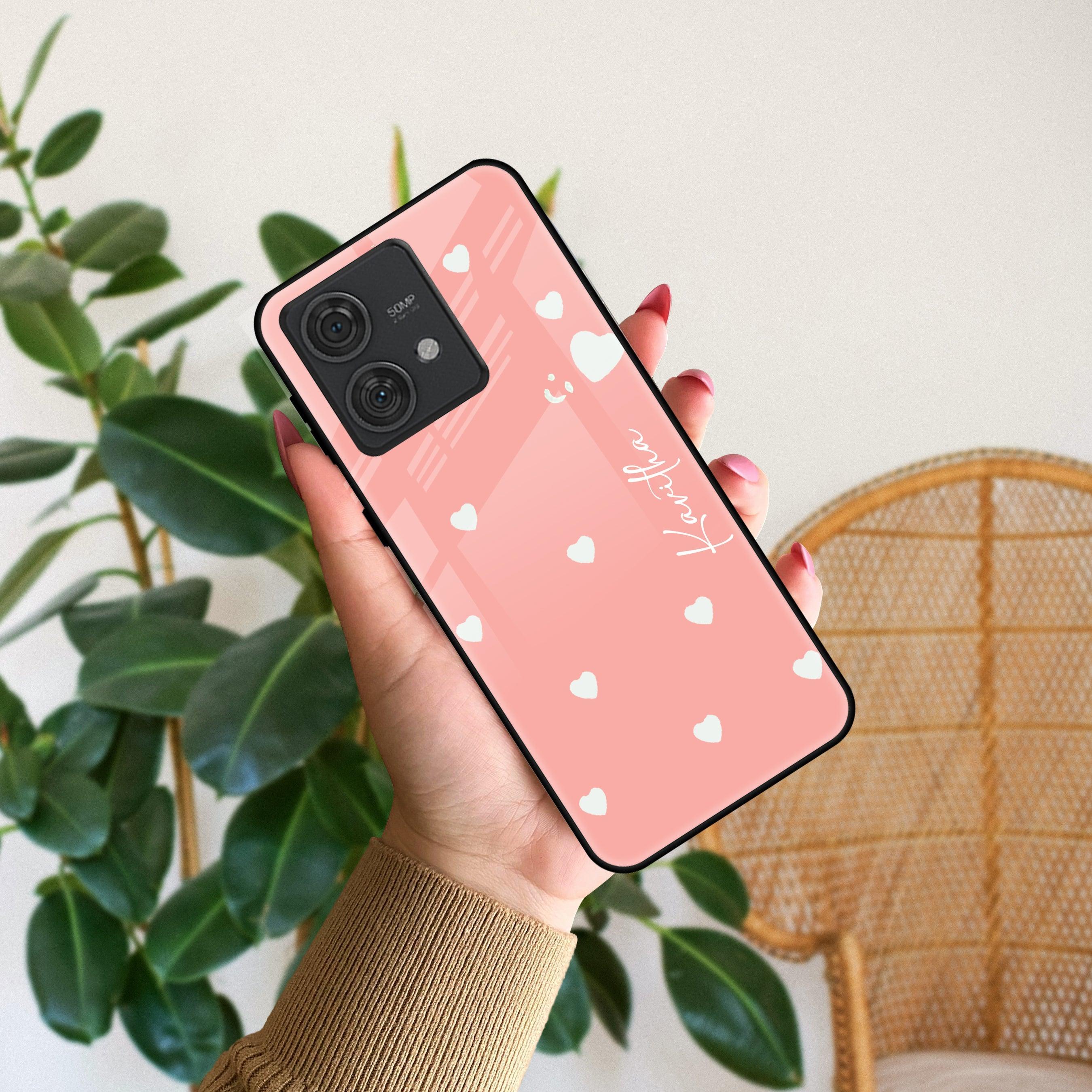Be Loved Glossy Customised Metal Case Cover Peach For Motorola - ShopOnCliQ