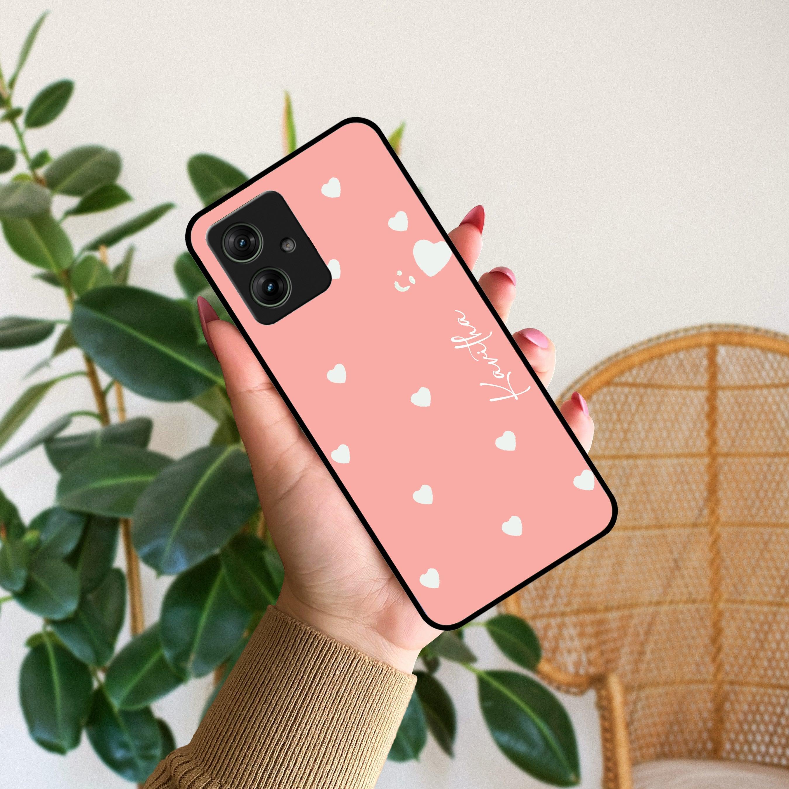 Be Loved Glossy Customised Metal Case Cover Peach For Motorola - ShopOnCliQ