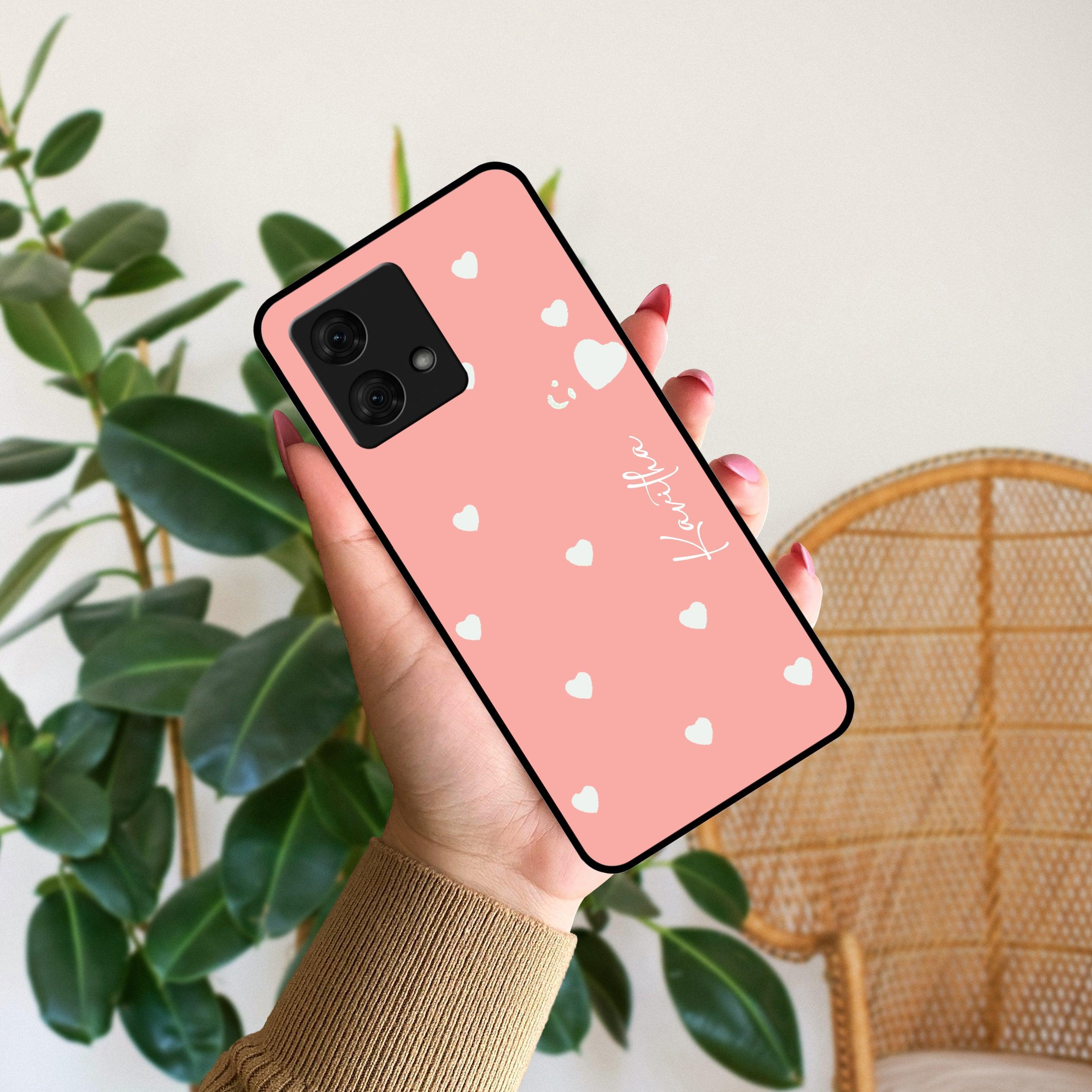 Be Loved Glossy Customised Metal Case Cover Peach For Motorola - ShopOnCliQ
