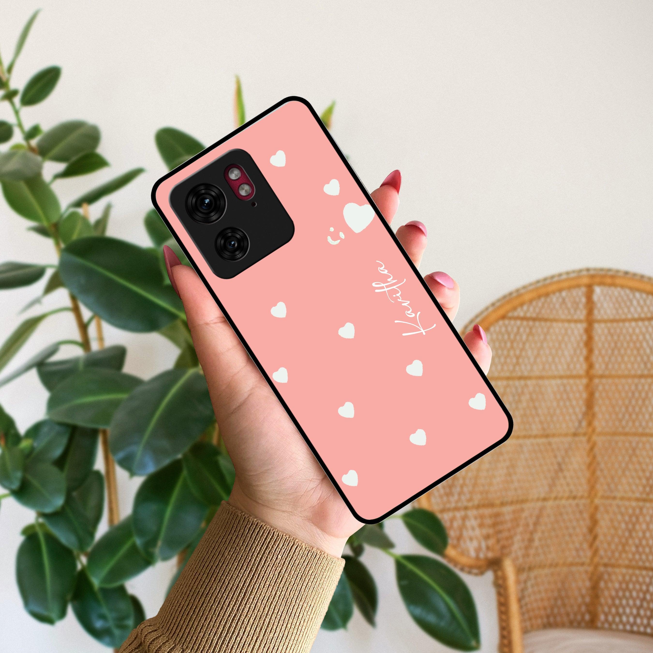 Be Loved Glossy Customised Metal Case Cover Peach For Motorola - ShopOnCliQ