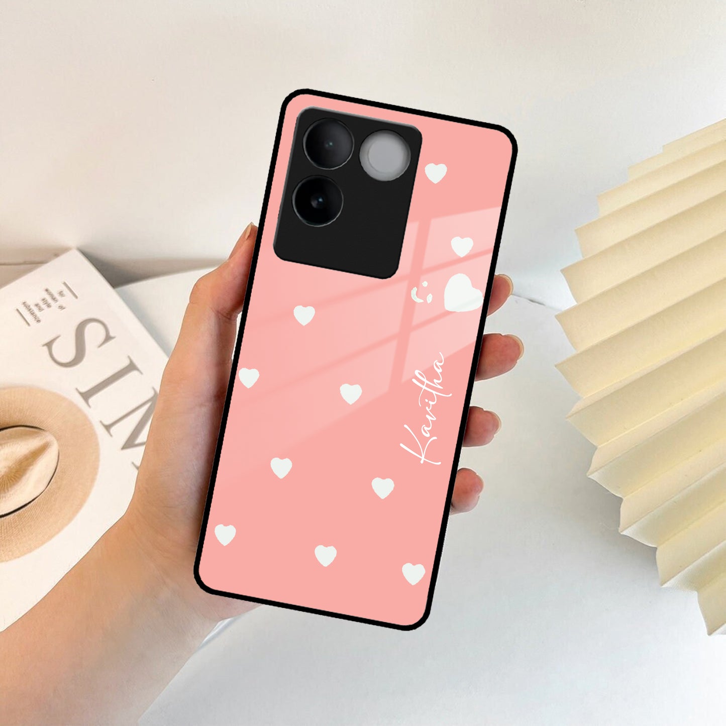 Be Loved Glossy Customised Metal Case Cover Peach For Vivo ShopOnCliQ