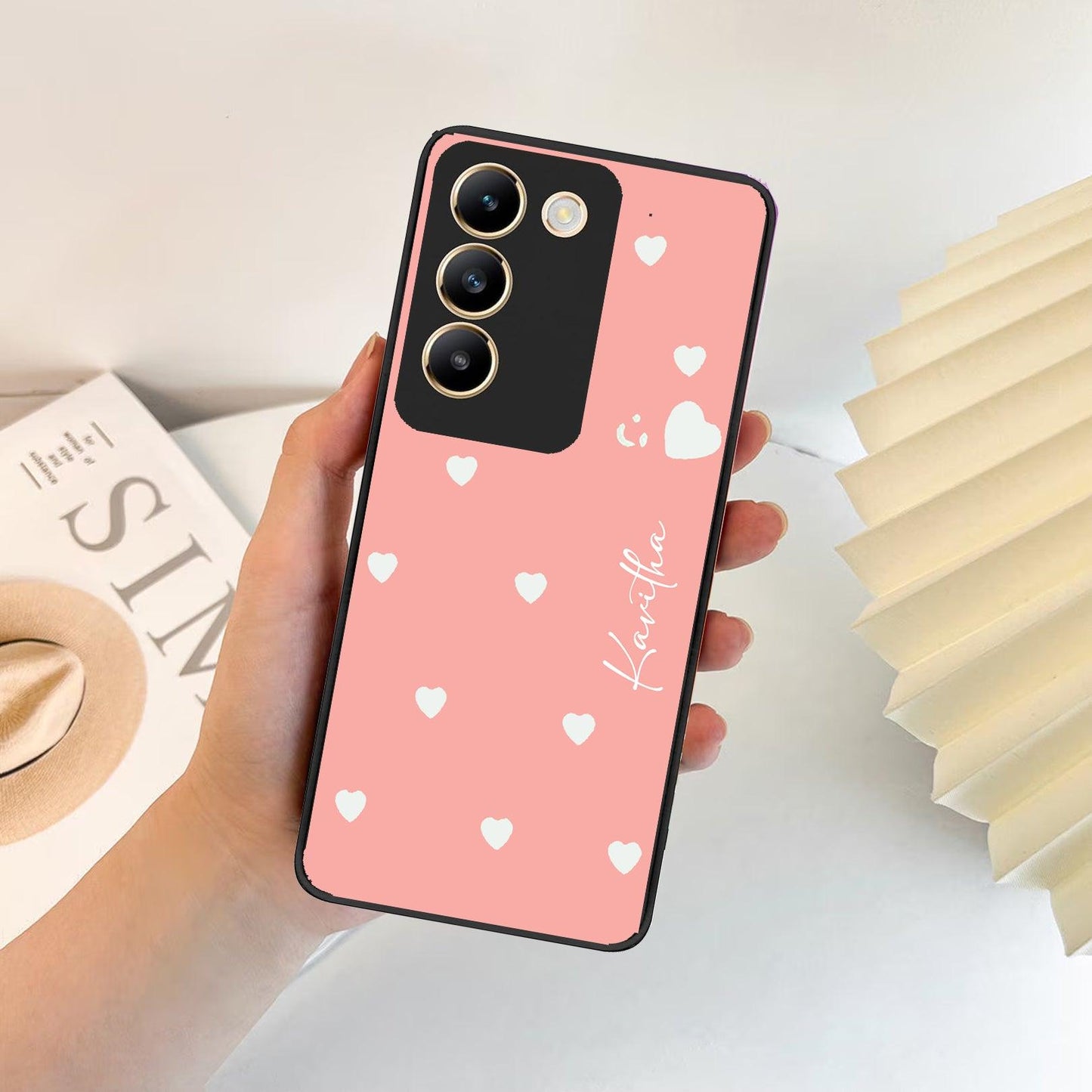 Be Loved Glossy Customized Metal Case Cover Peach For Vivo