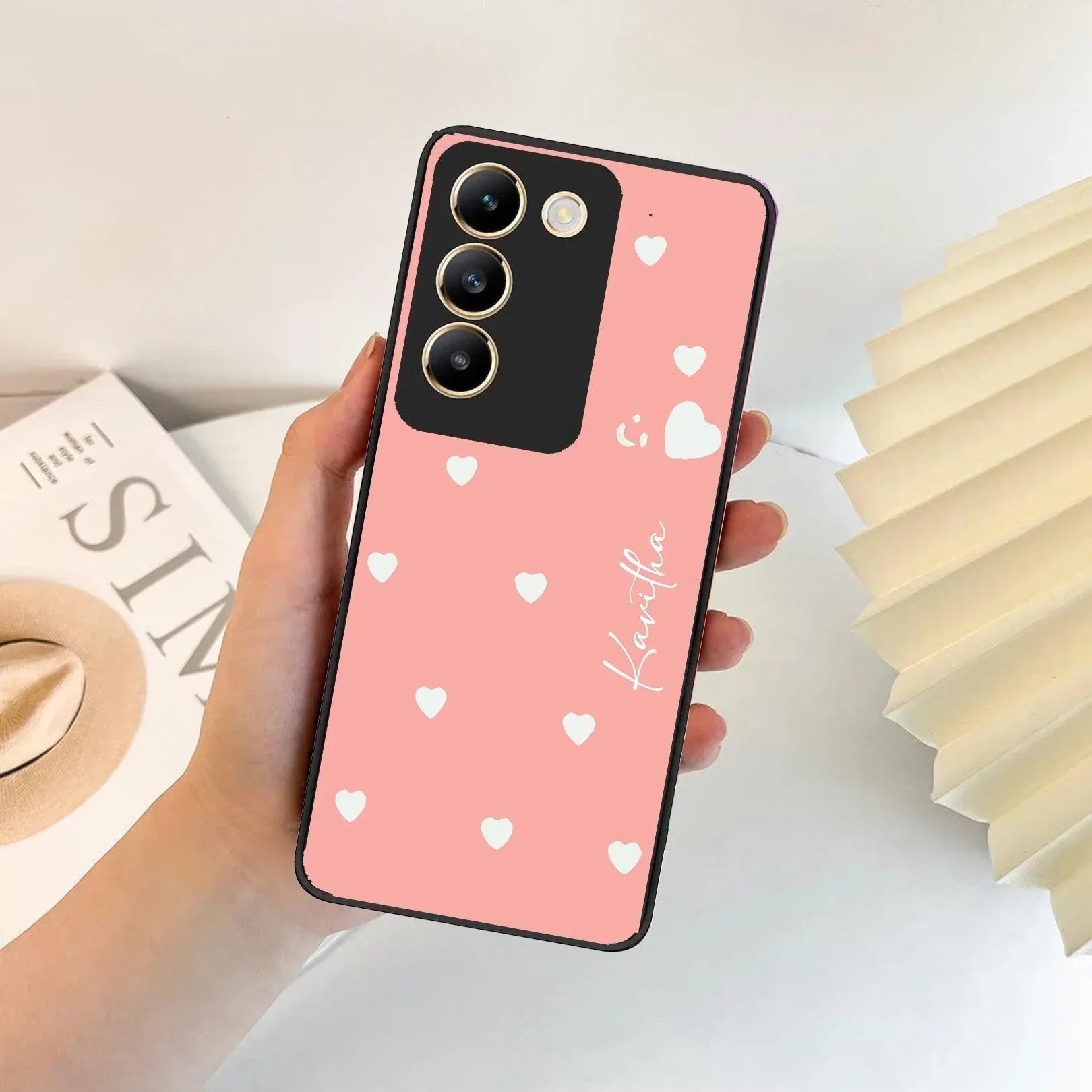 Be Loved Glossy Customized Metal Case Cover Peach For Vivo - ShopOnCliQ