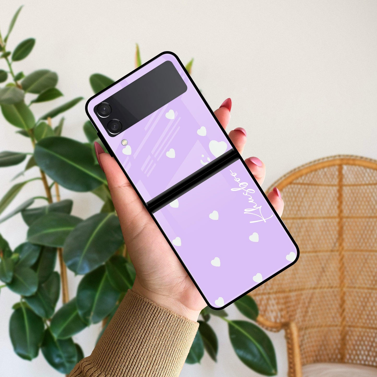 Be Loved Glossy Customized Metal Case Cover Purple For Samsung