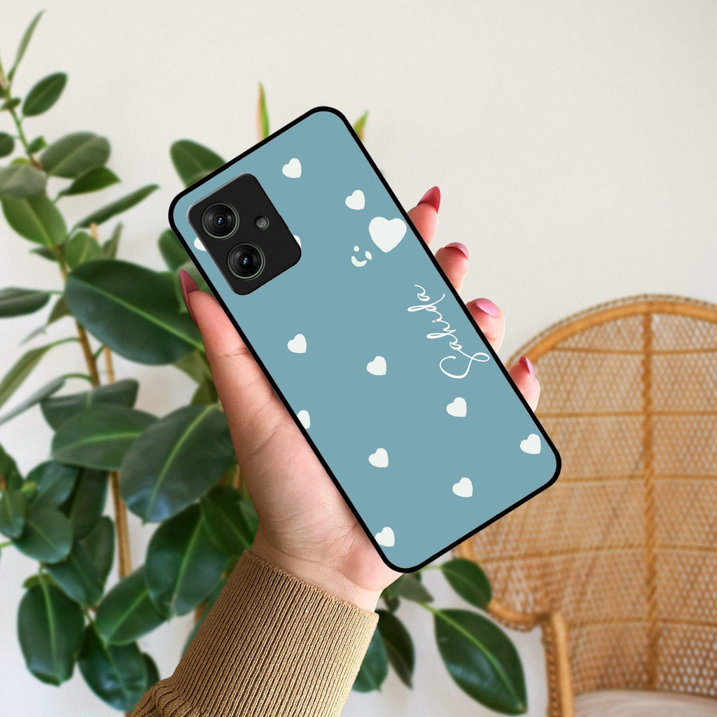 Be Loved Glossy Customised Metal Case Cover Sky Blue For Motorola - ShopOnCliQ