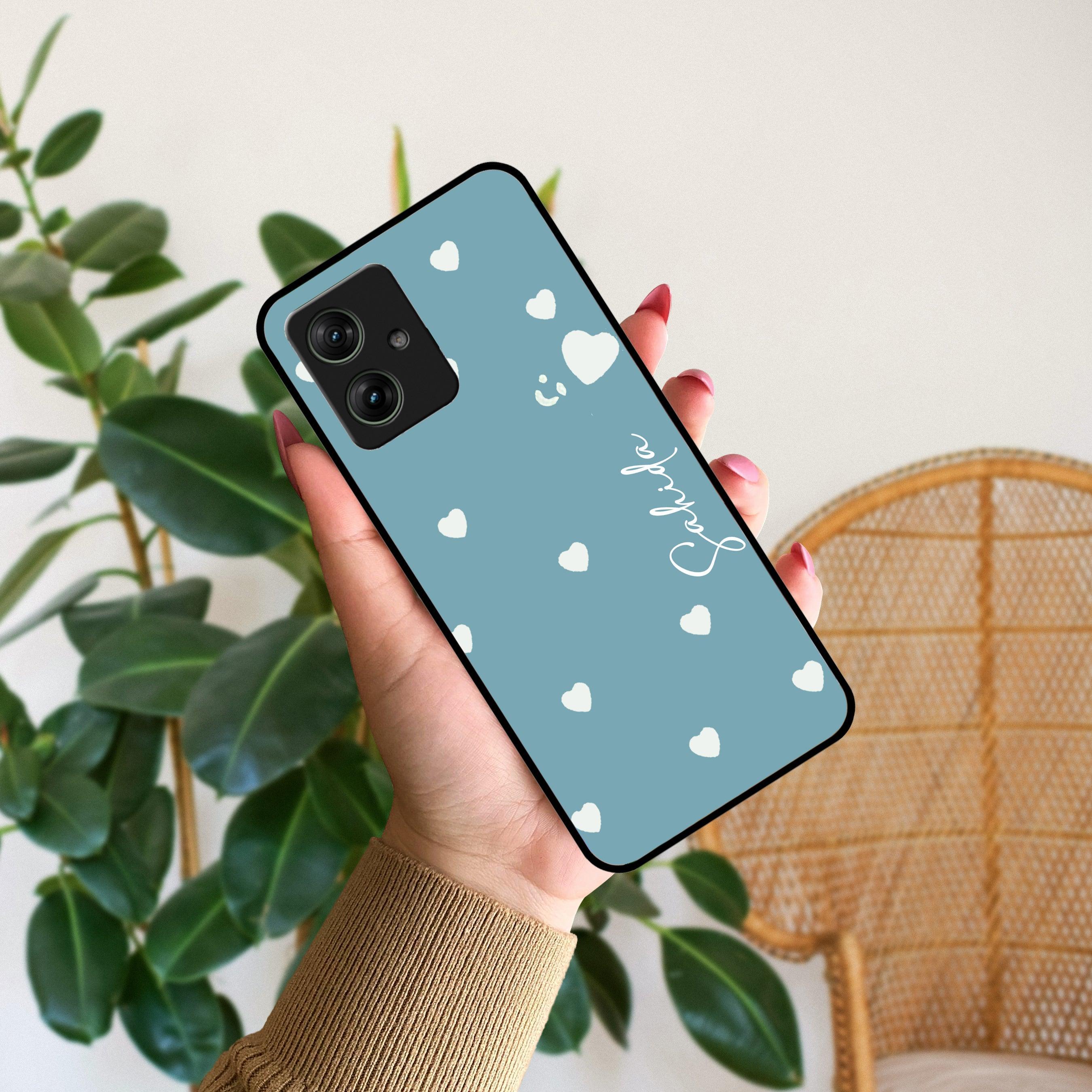 Be Loved Glossy Customised Metal Case Cover Sky Blue For Motorola - ShopOnCliQ