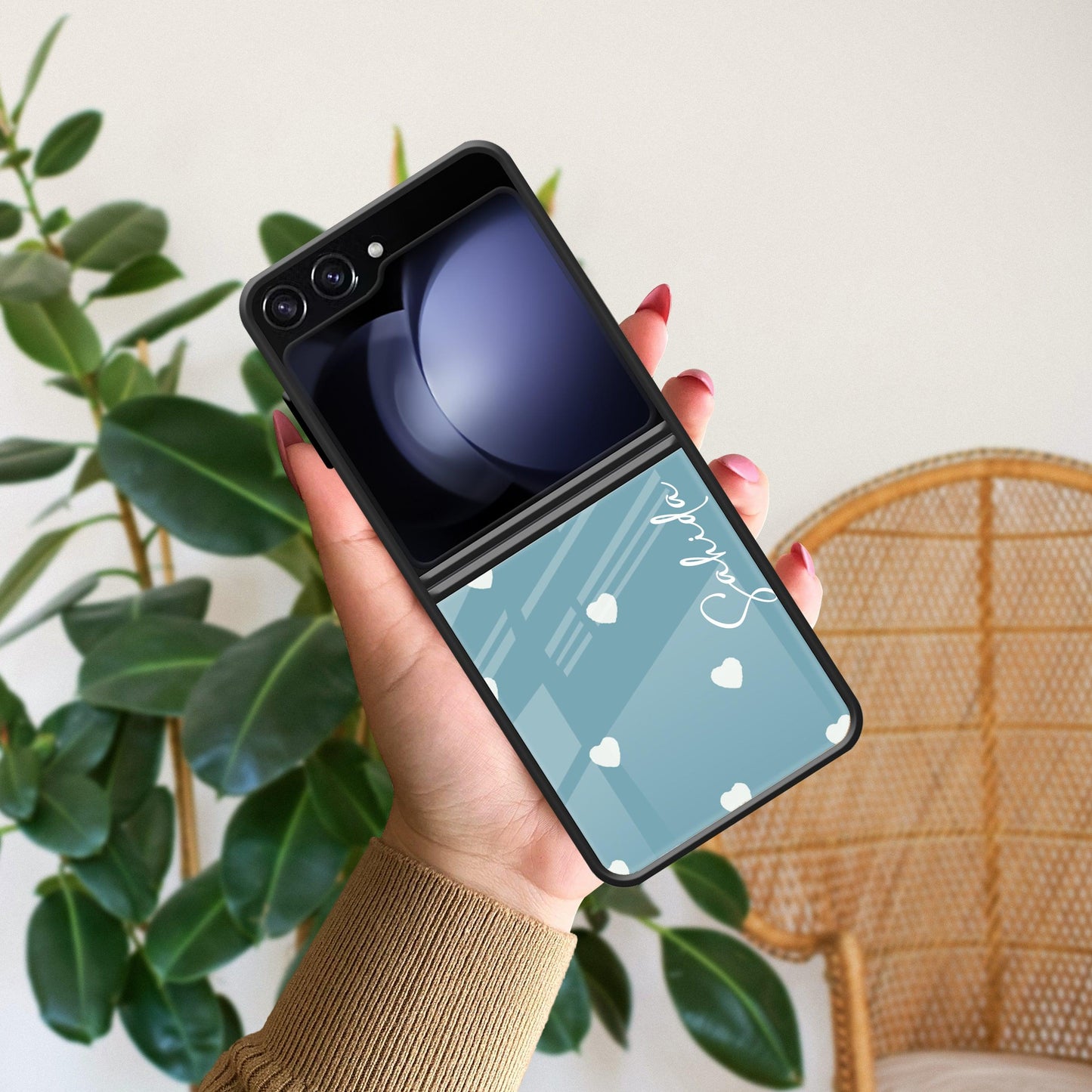 Be Loved Glossy Customized Metal Case Cover Sky Blue For Samsung