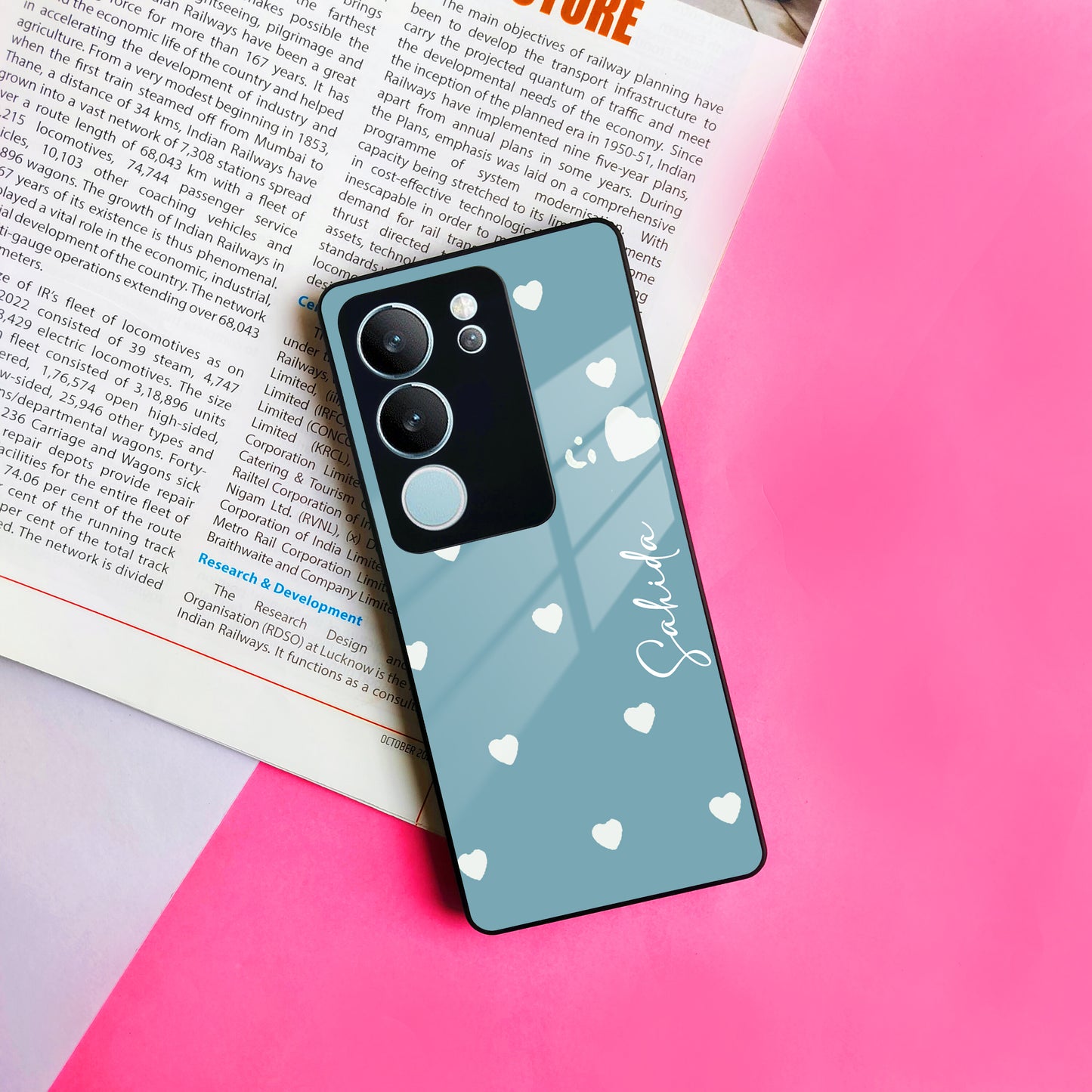 Be Loved Glossy Customised Metal Case Cover Sky Blue For Vivo ShopOnCliQ