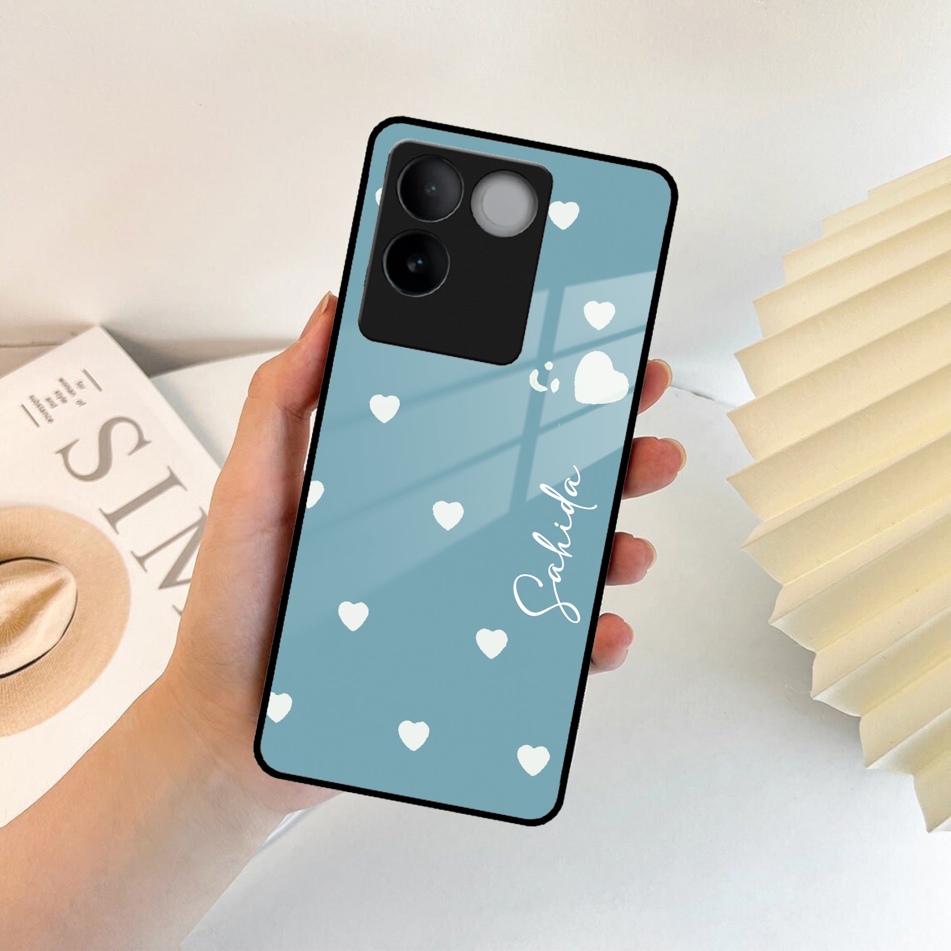 Be Loved Glossy Customised Metal Case Cover Sky Blue For Vivo ShopOnCliQ