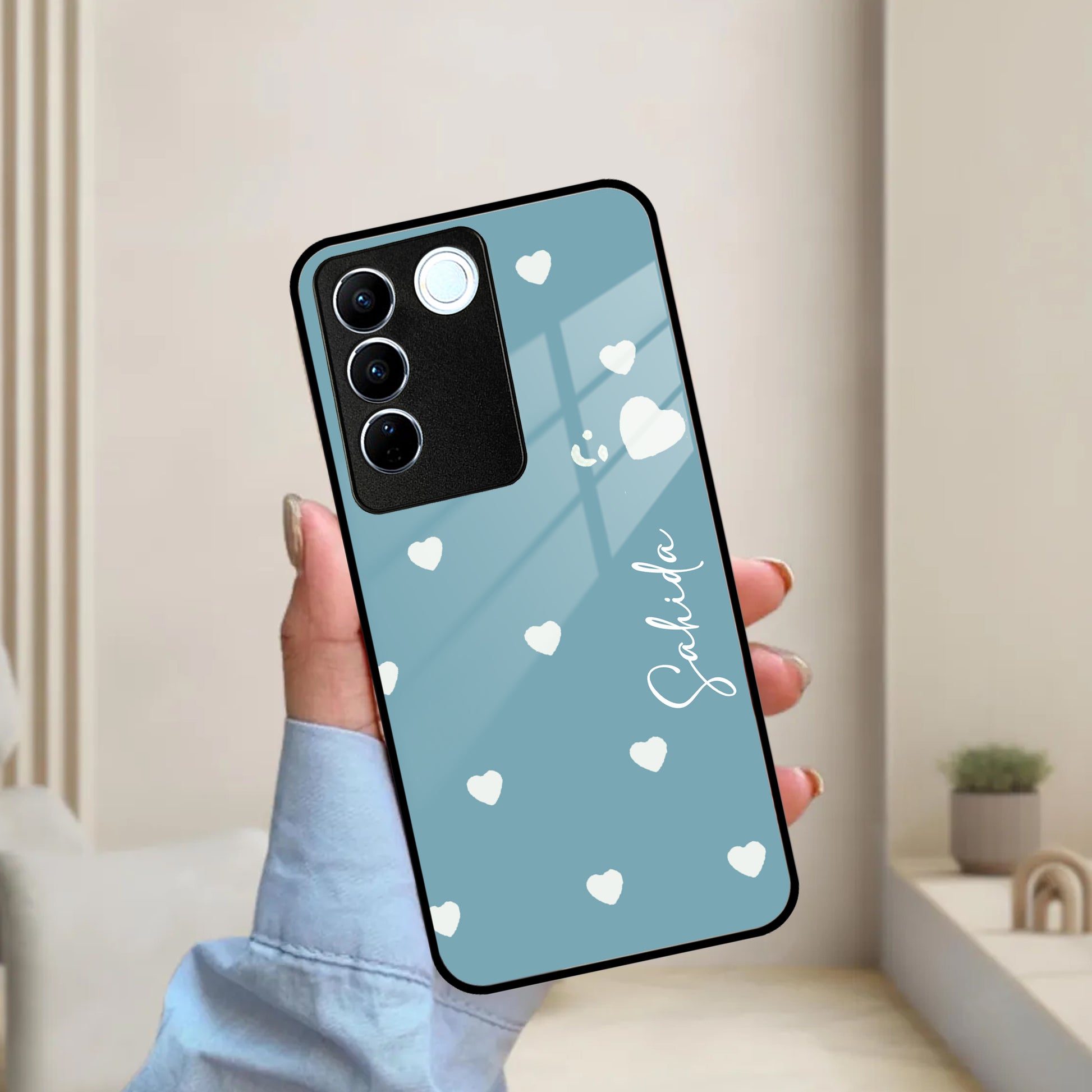 Be Loved Glossy Customised Metal Case Cover Sky Blue For Vivo ShopOnCliQ