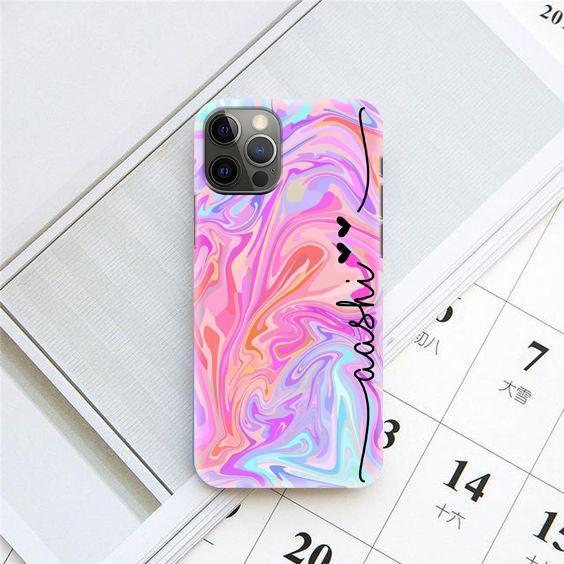 Beautiful Colorful Marble Slim Phone Case Cover For iPhone - ShopOnCliQ