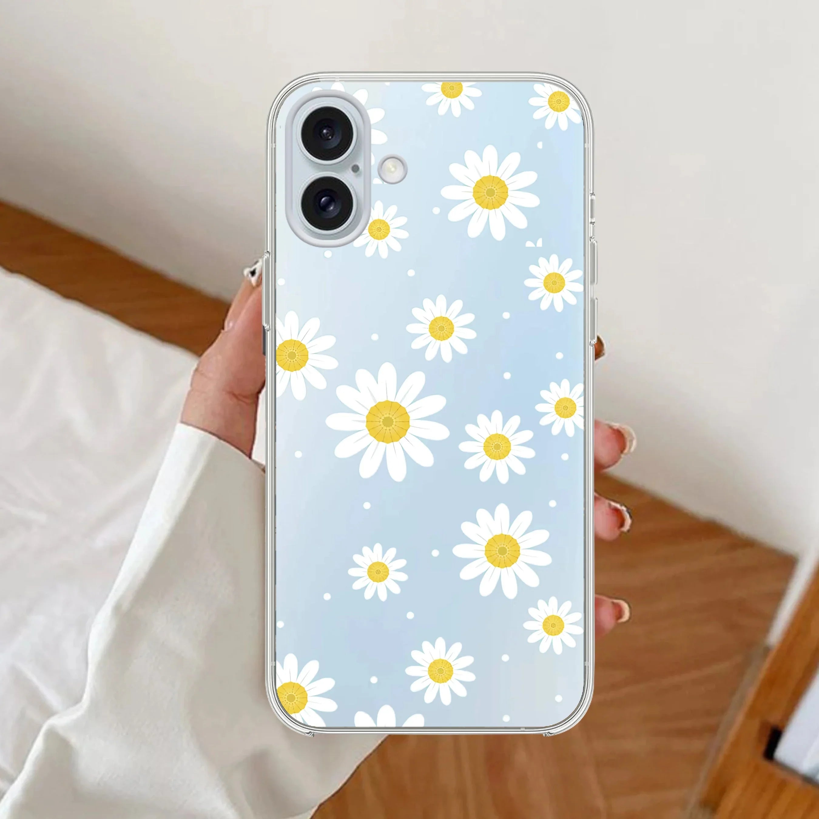 Beautiful Daisy Floral Transparent Silicon Case For iPhone - ShopOnCliQ