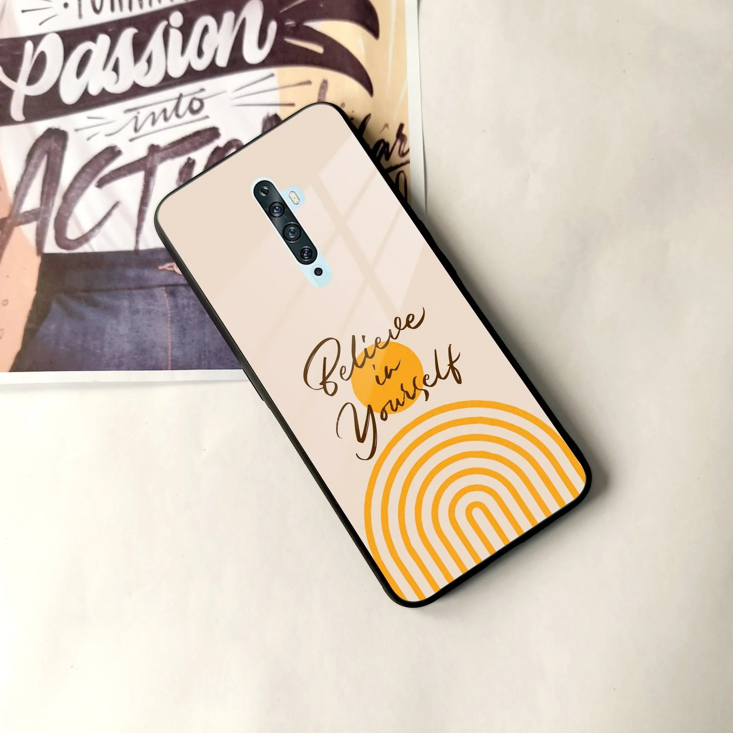 Believe In Yourself Glass Case Cover For Oppo - ShopOnCliQ