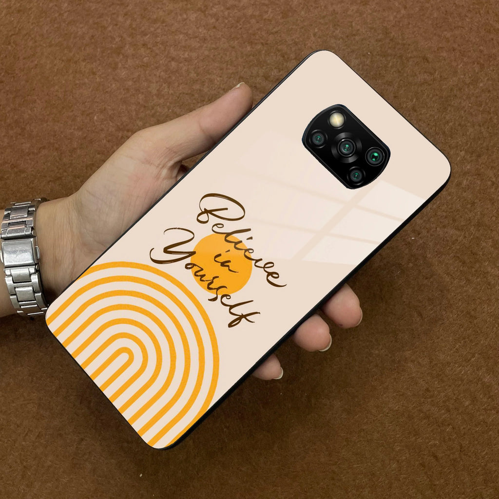 Believe In Yourself Glass Case Cover For Poco - ShopOnCliQ