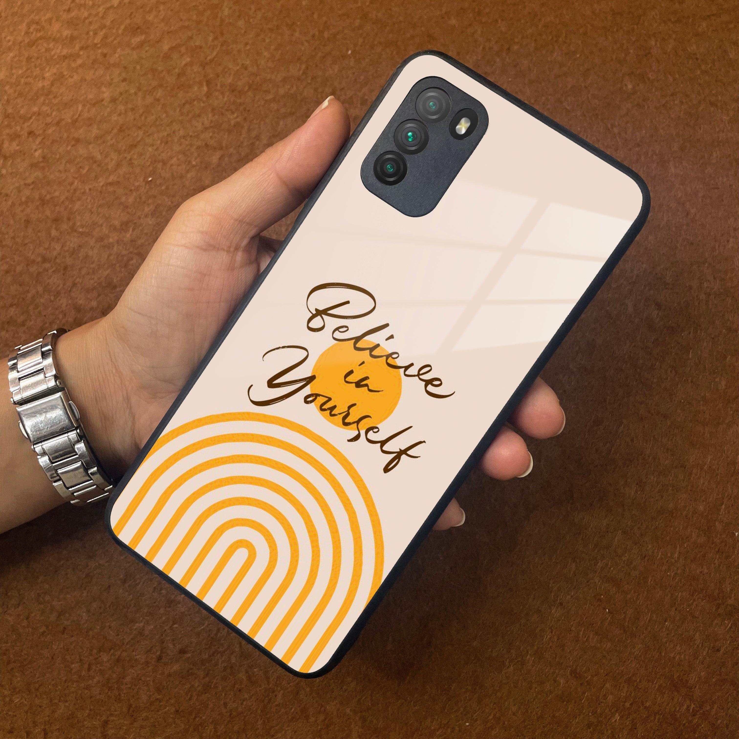 Believe In Yourself Glass Case Cover For Poco - ShopOnCliQ