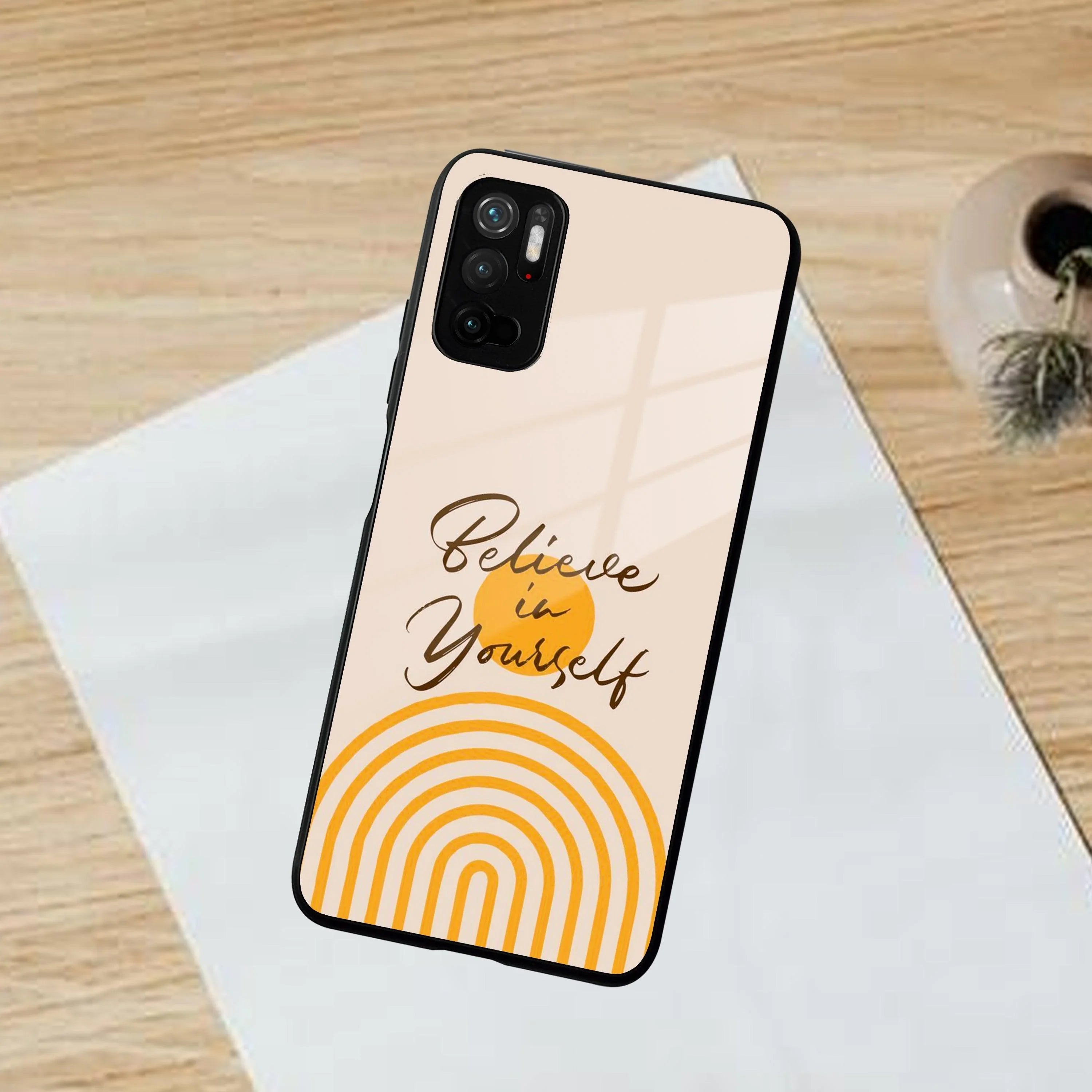 Believe In Yourself Glass Case Cover For Poco - ShopOnCliQ