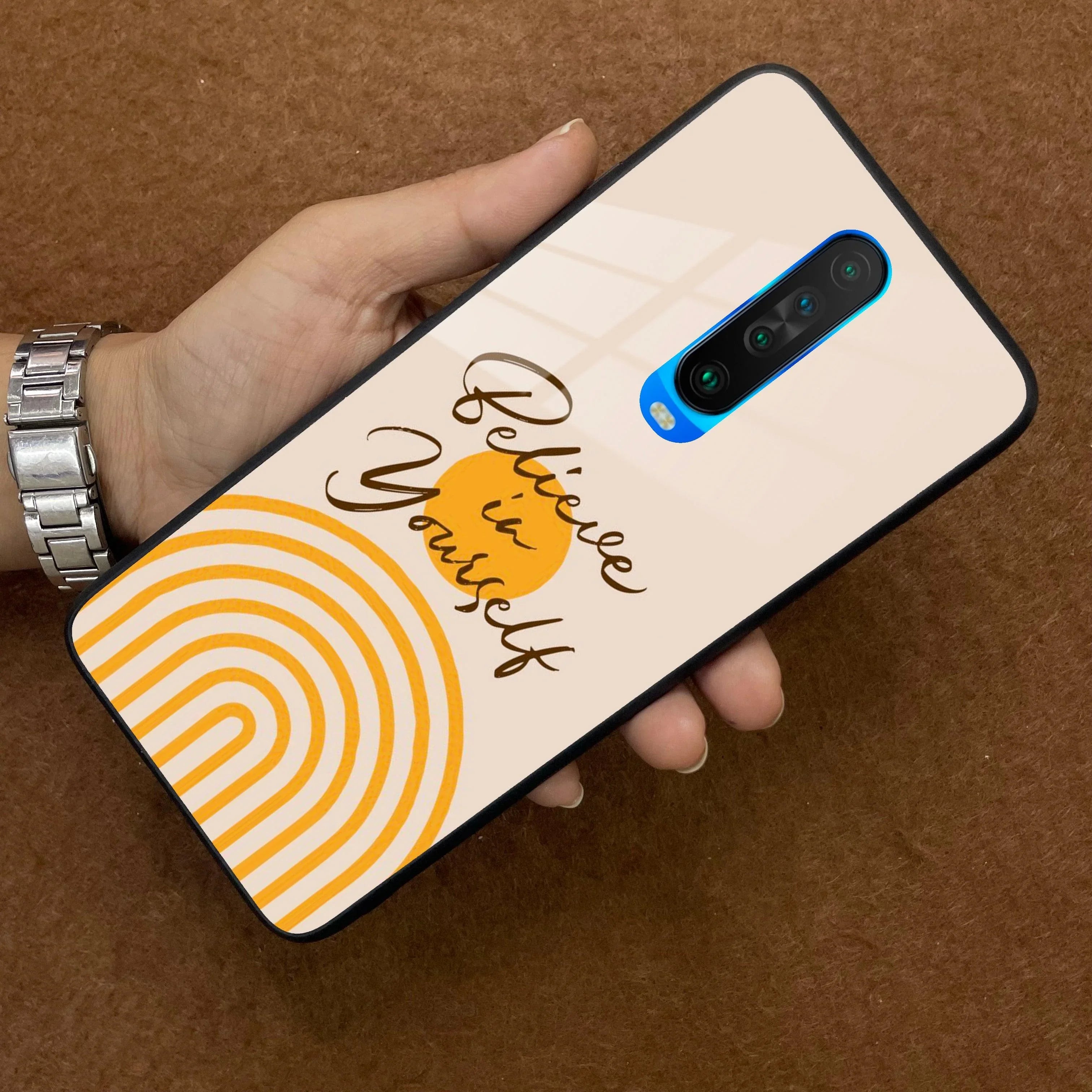Believe In Yourself Glass Case Cover For Poco - ShopOnCliQ