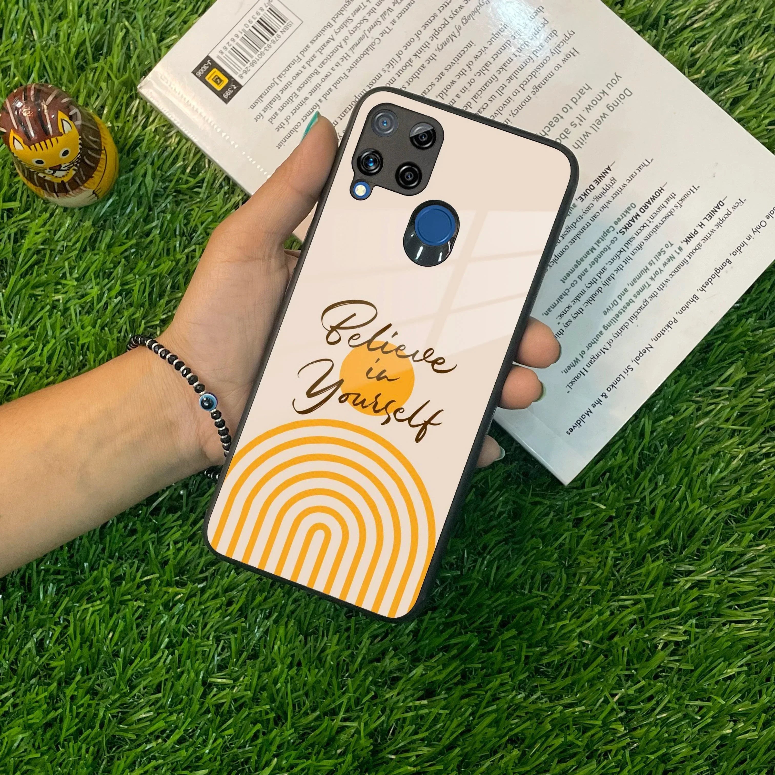 Believe In Yourself Glass Case Cover For Realme/Narzo - ShopOnCliQ